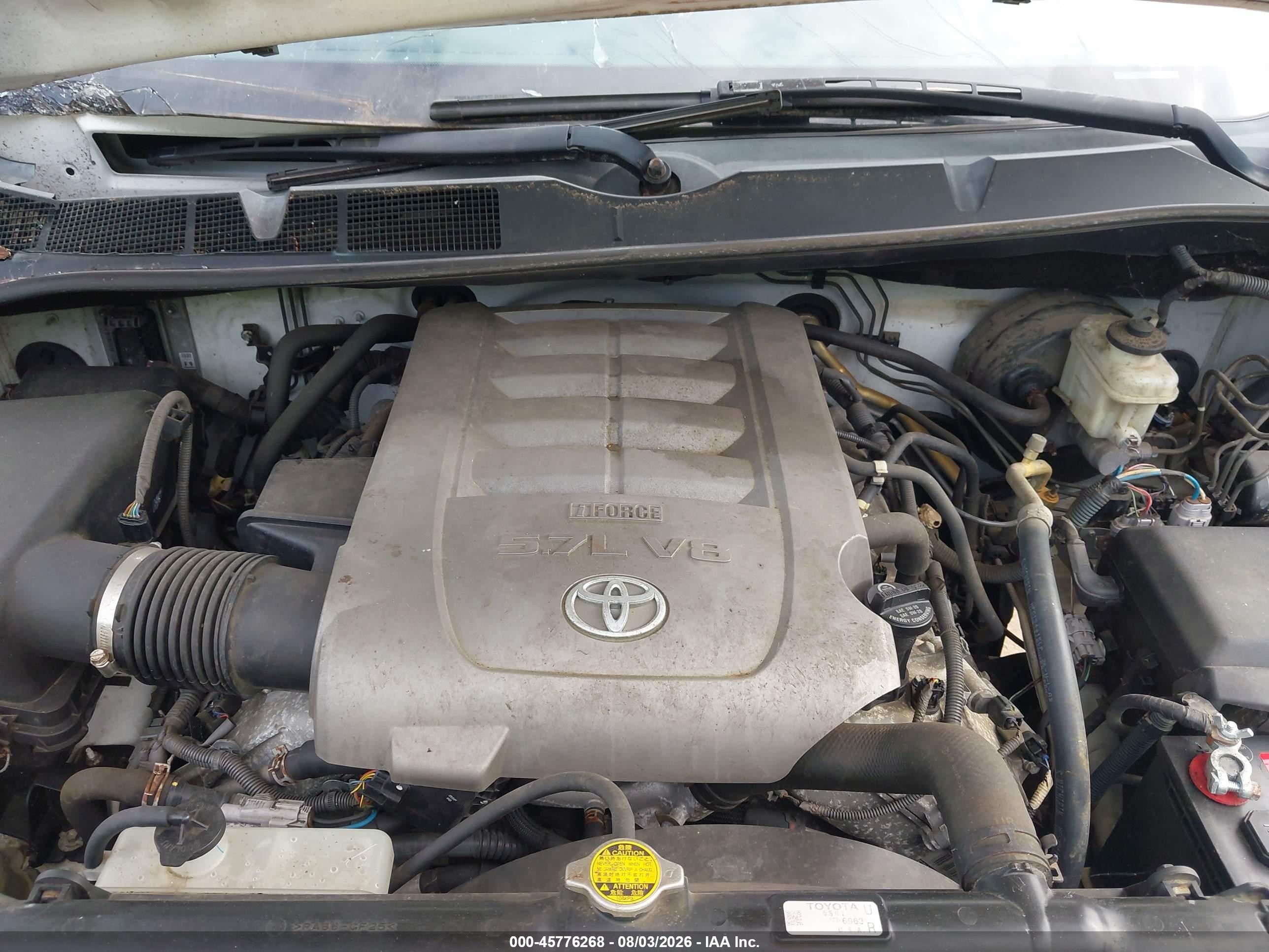 2010 Toyota Tundra Grade 5.7l V8 White vin: 5TFDW5F16AX127065