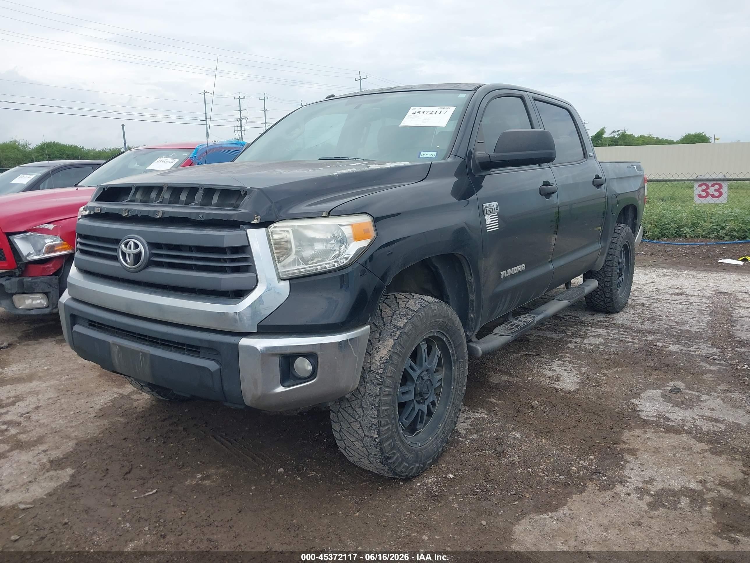 2014 Toyota Tundra Sr5 5.7l V8 Черный vin: 5TFDW5F17EX387951