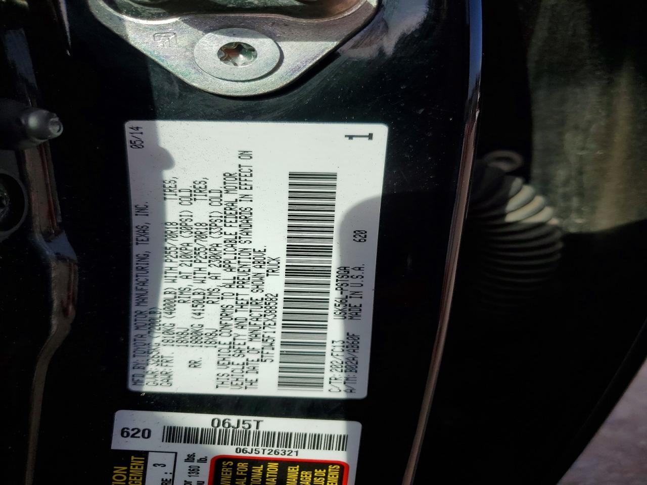 2014 Toyota Tundra Crewmax Sr5 Black vin: 5TFDW5F17EX388582