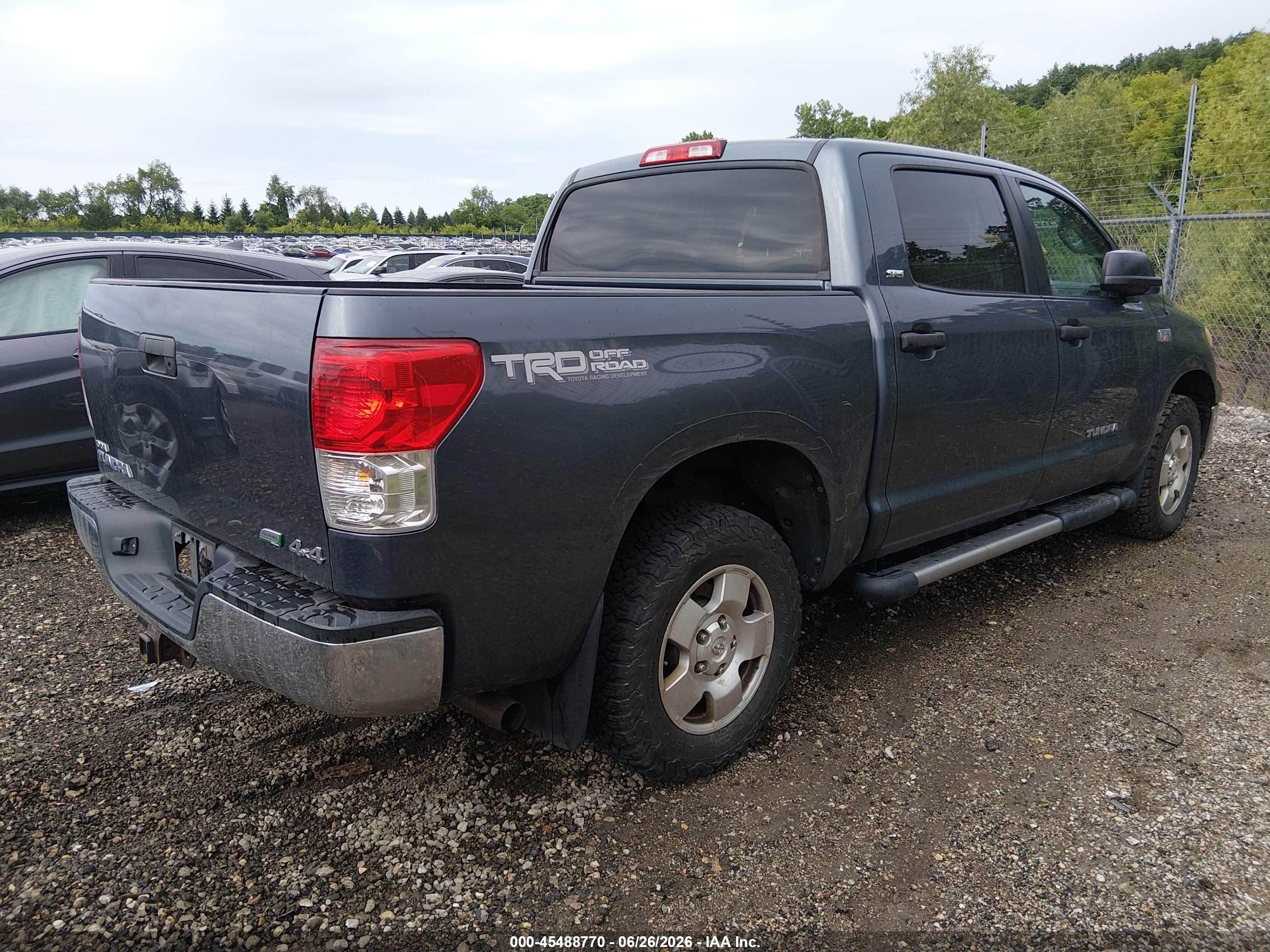 2010 Toyota Tundra Grade 5.7l V8 Blue vin: 5TFDW5F18AX144515