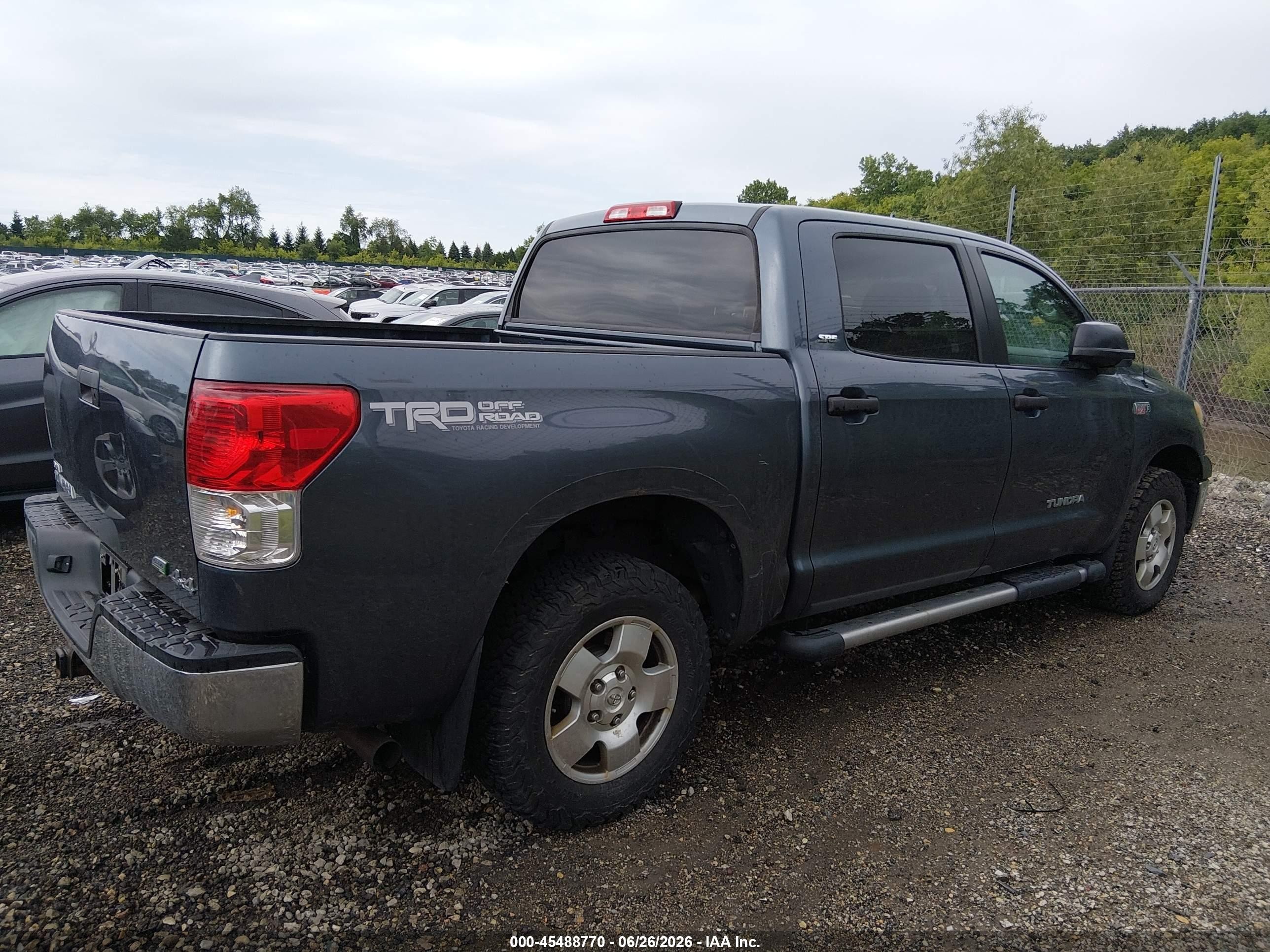 2010 Toyota Tundra Grade 5.7l V8 Blue vin: 5TFDW5F18AX144515