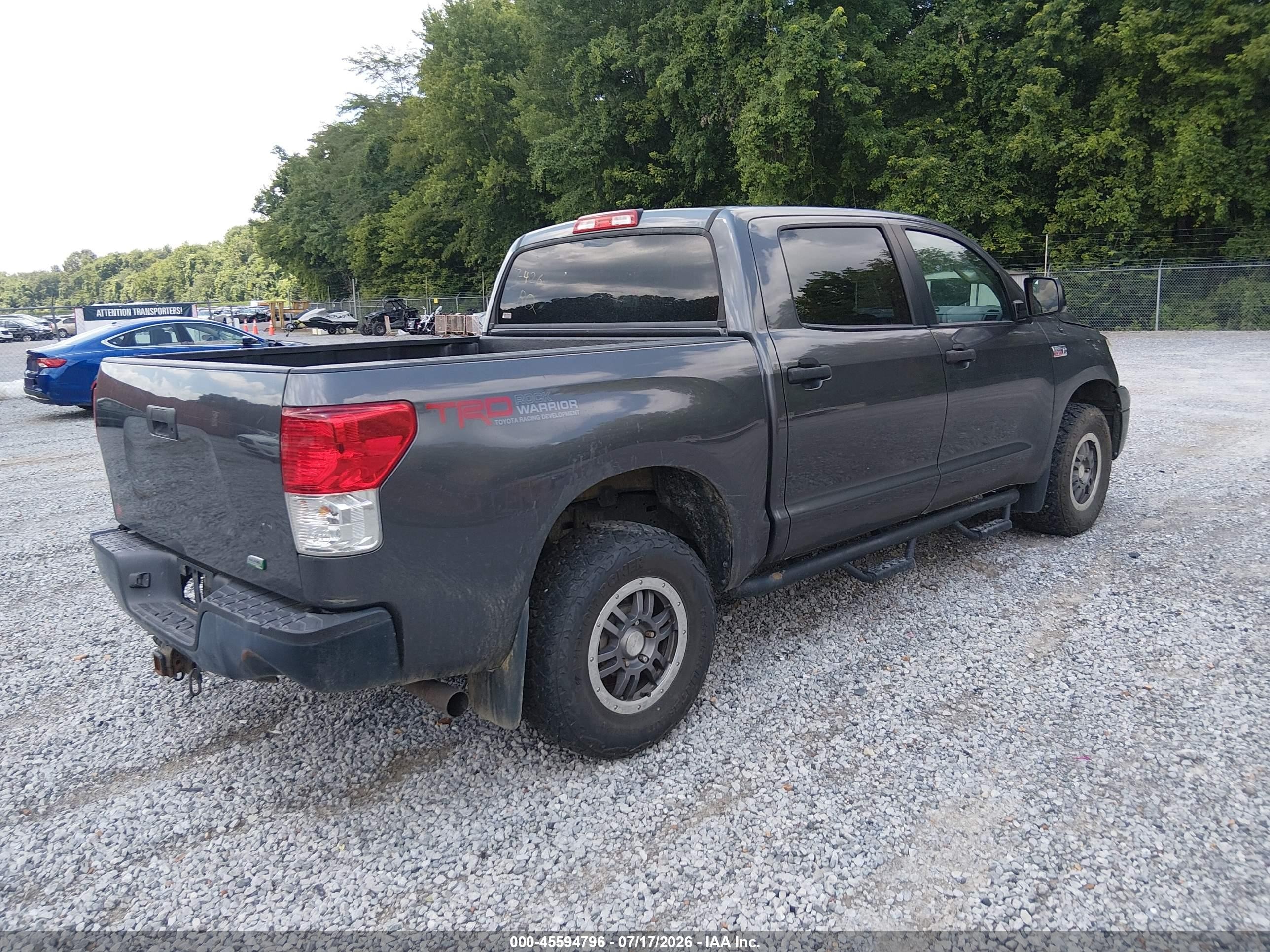 2011 Toyota Tundra Grade 5.7l V8 Gray vin: 5TFDW5F18BX199239