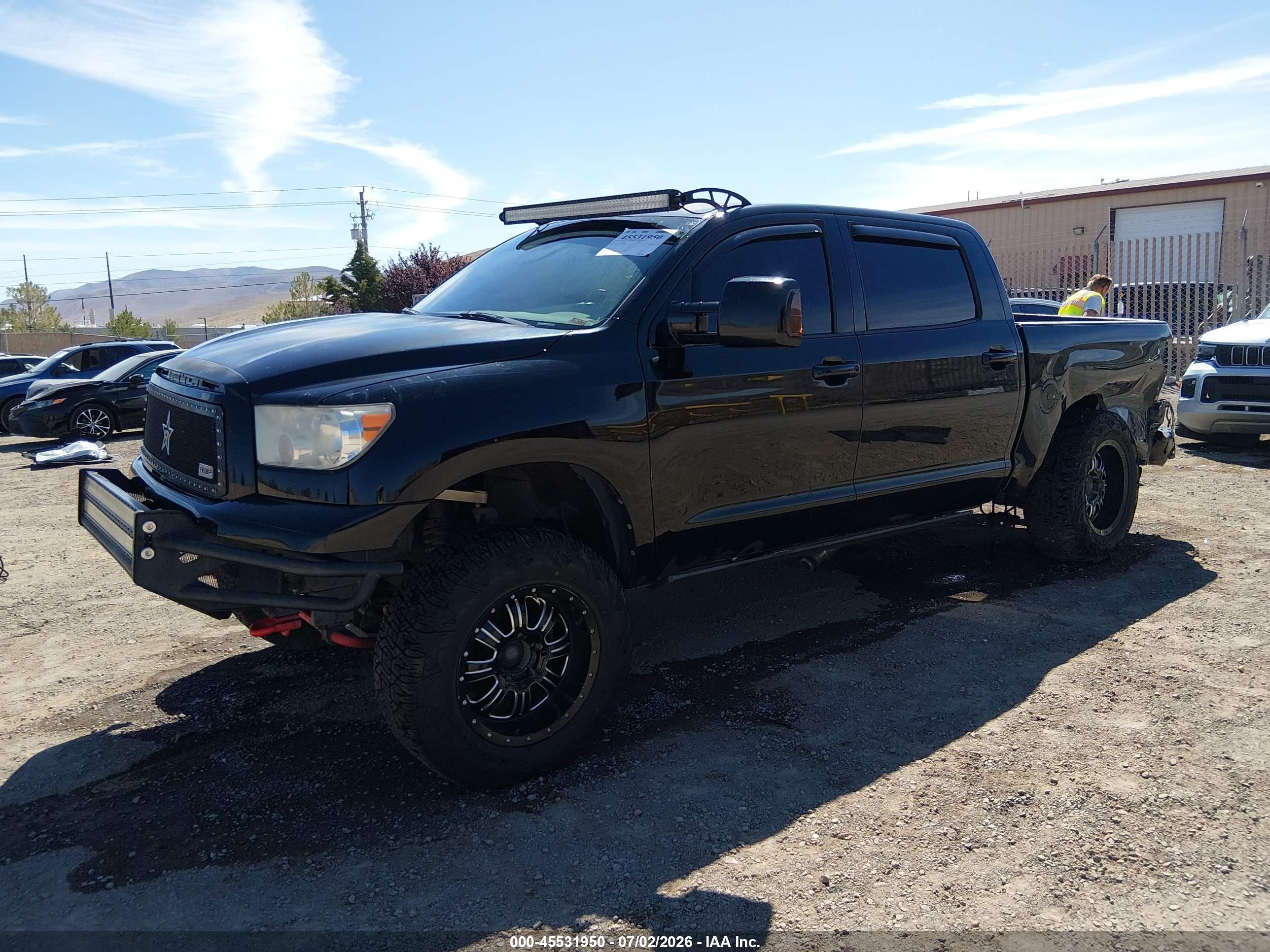 2012 Toyota Tundra Grade 5.7l V8 Black vin: 5TFDW5F18CX214923