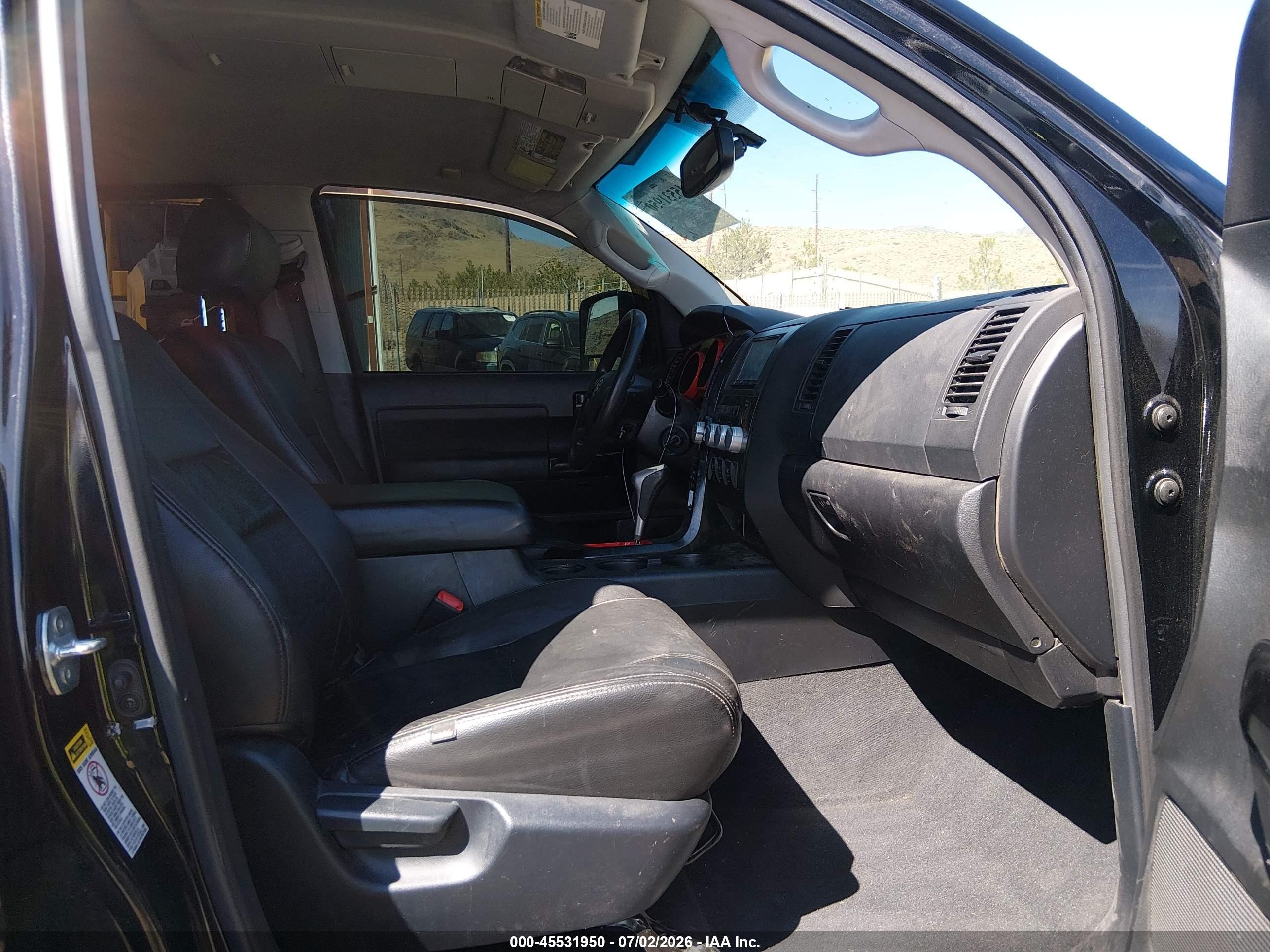 2012 Toyota Tundra Grade 5.7l V8 Black vin: 5TFDW5F18CX214923