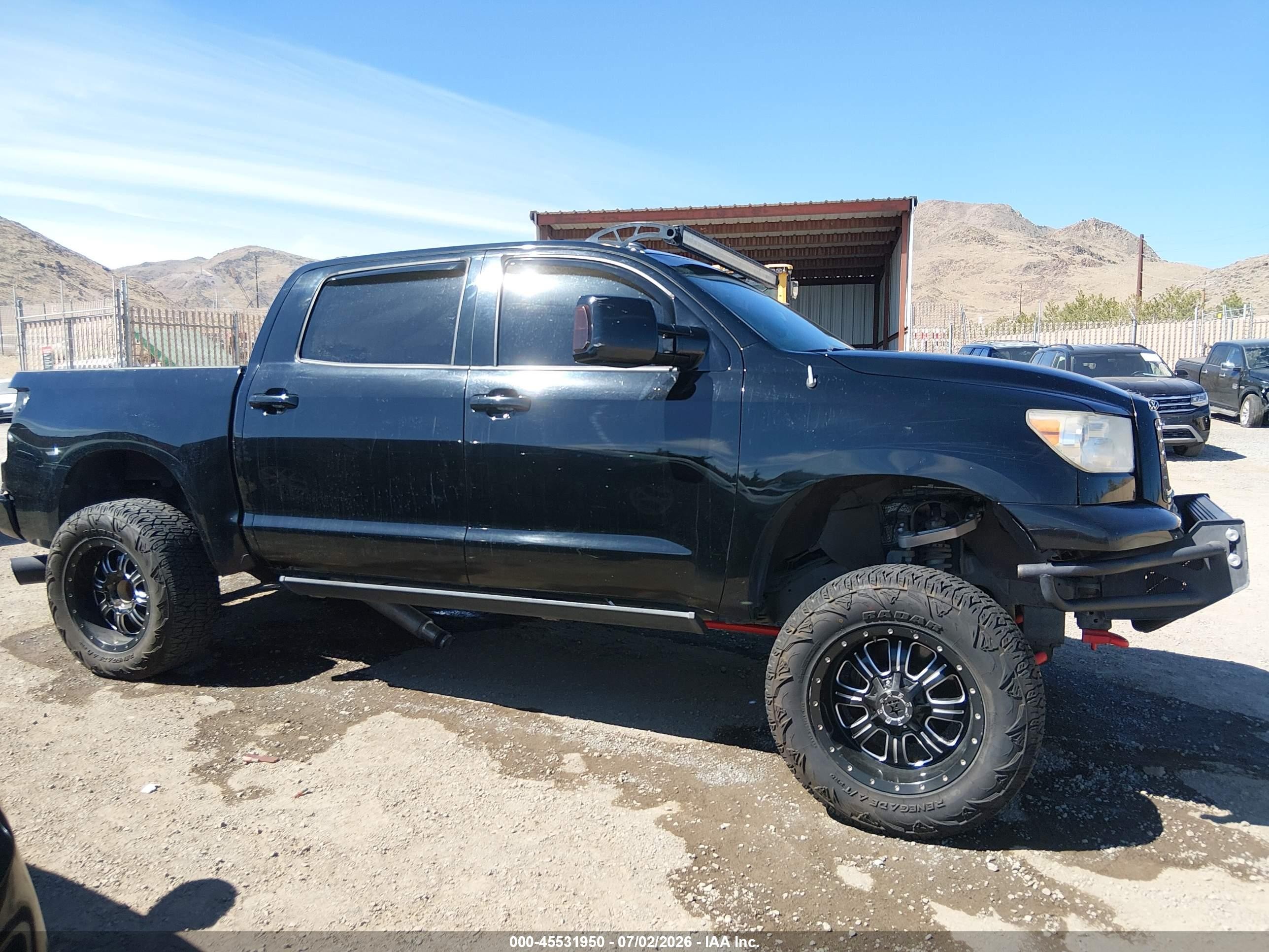 2012 Toyota Tundra Grade 5.7l V8 Black vin: 5TFDW5F18CX214923