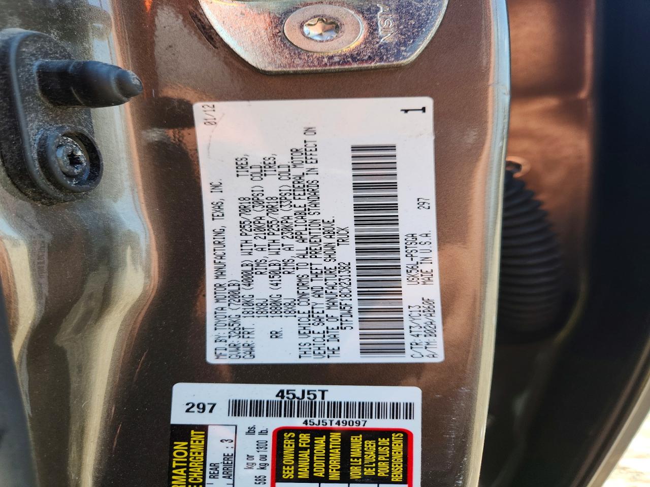 2012 Toyota Tundra Crewmax Sr5 Gray vin: 5TFDW5F18CX231382