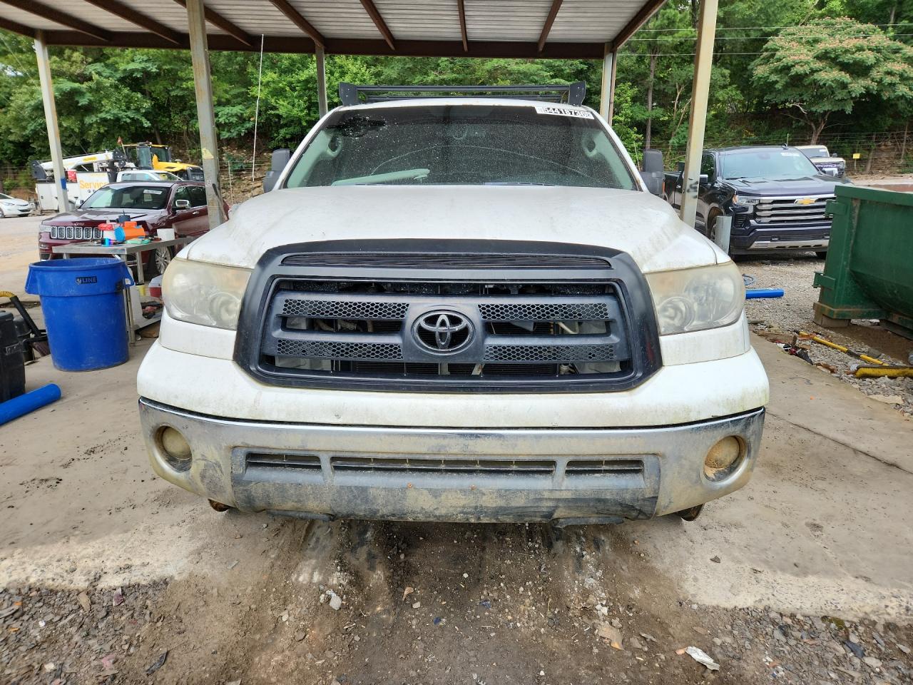 2012 Toyota Tundra Crewmax Sr5 White vin: 5TFDW5F19CX211285 Damage: Left Head Lamp, Faded, Repair Required