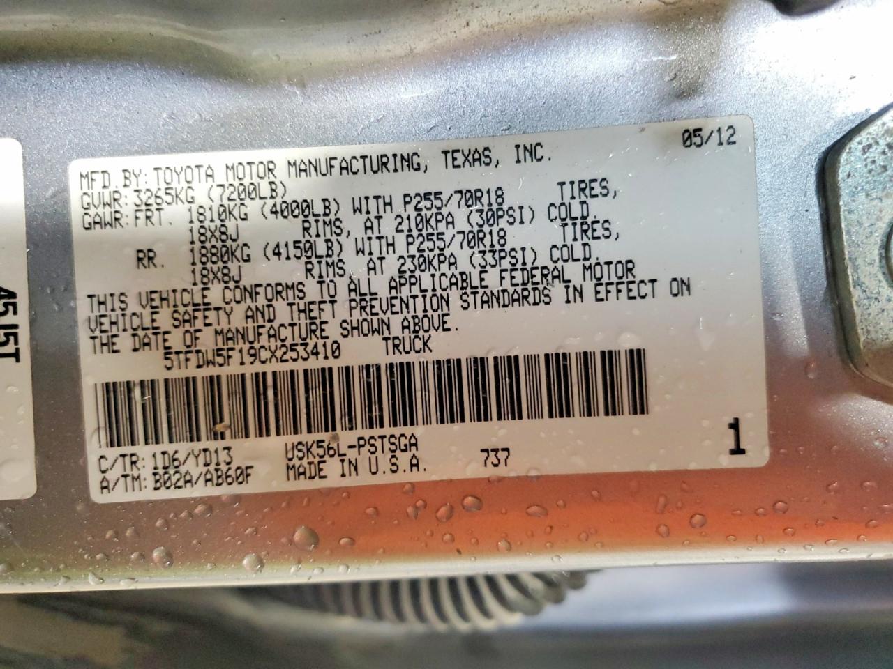 2012 Toyota Tundra Crewmax Sr5 Silver vin: 5TFDW5F19CX253410