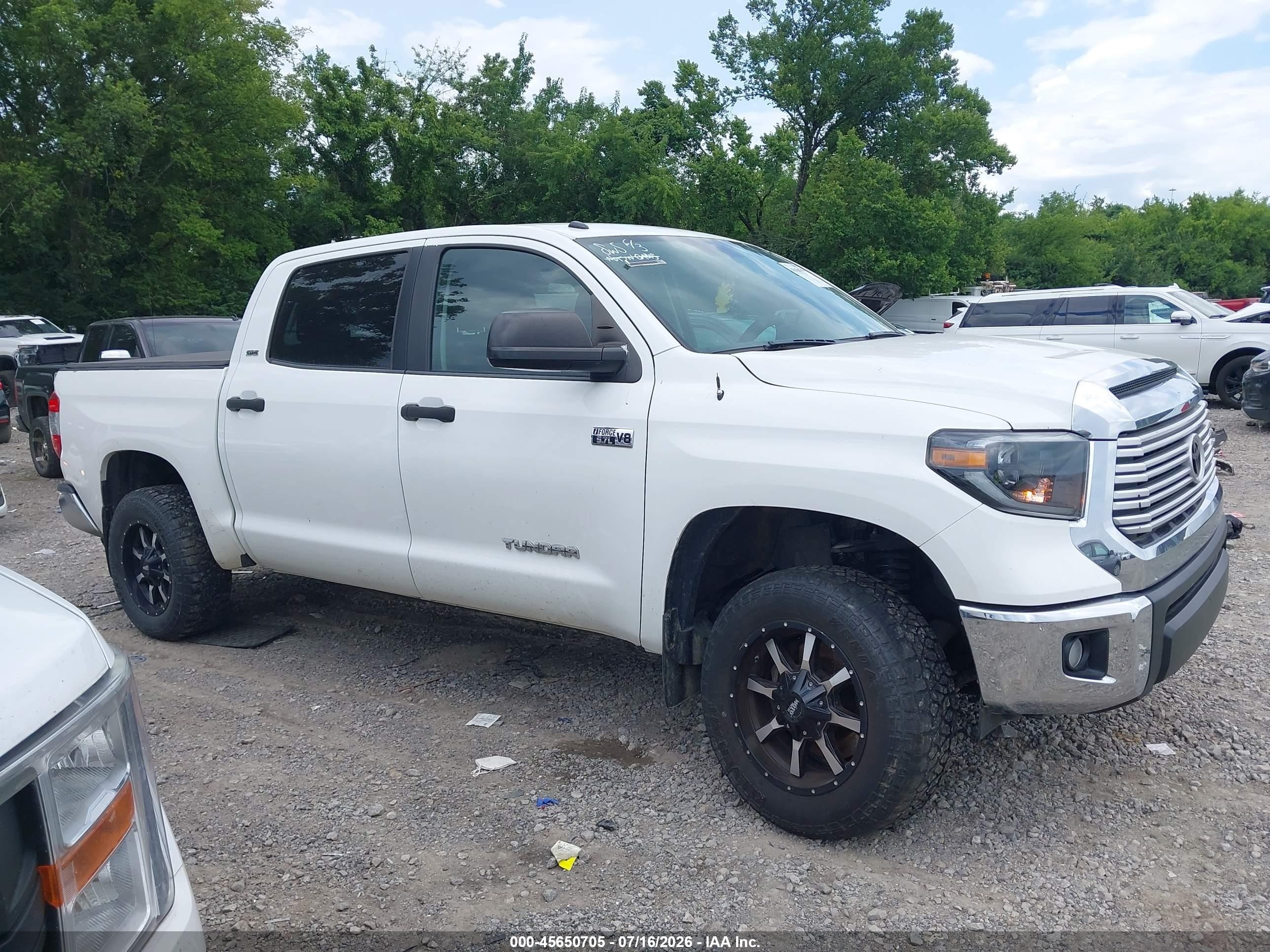 2014 Toyota Tundra Sr5 5.7l V8 White vin: 5TFDW5F19EX359939