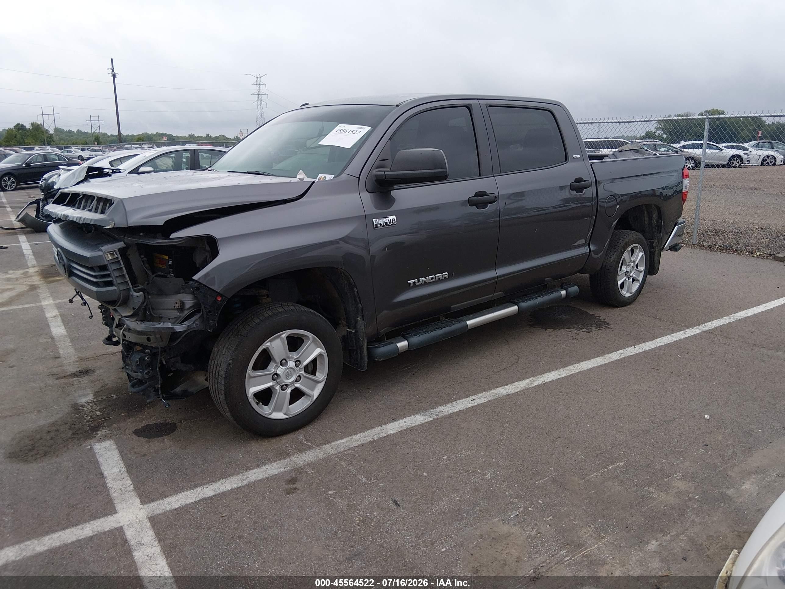 2015 Toyota Tundra Sr5 5.7l V8 Gray vin: 5TFDW5F19FX429585
