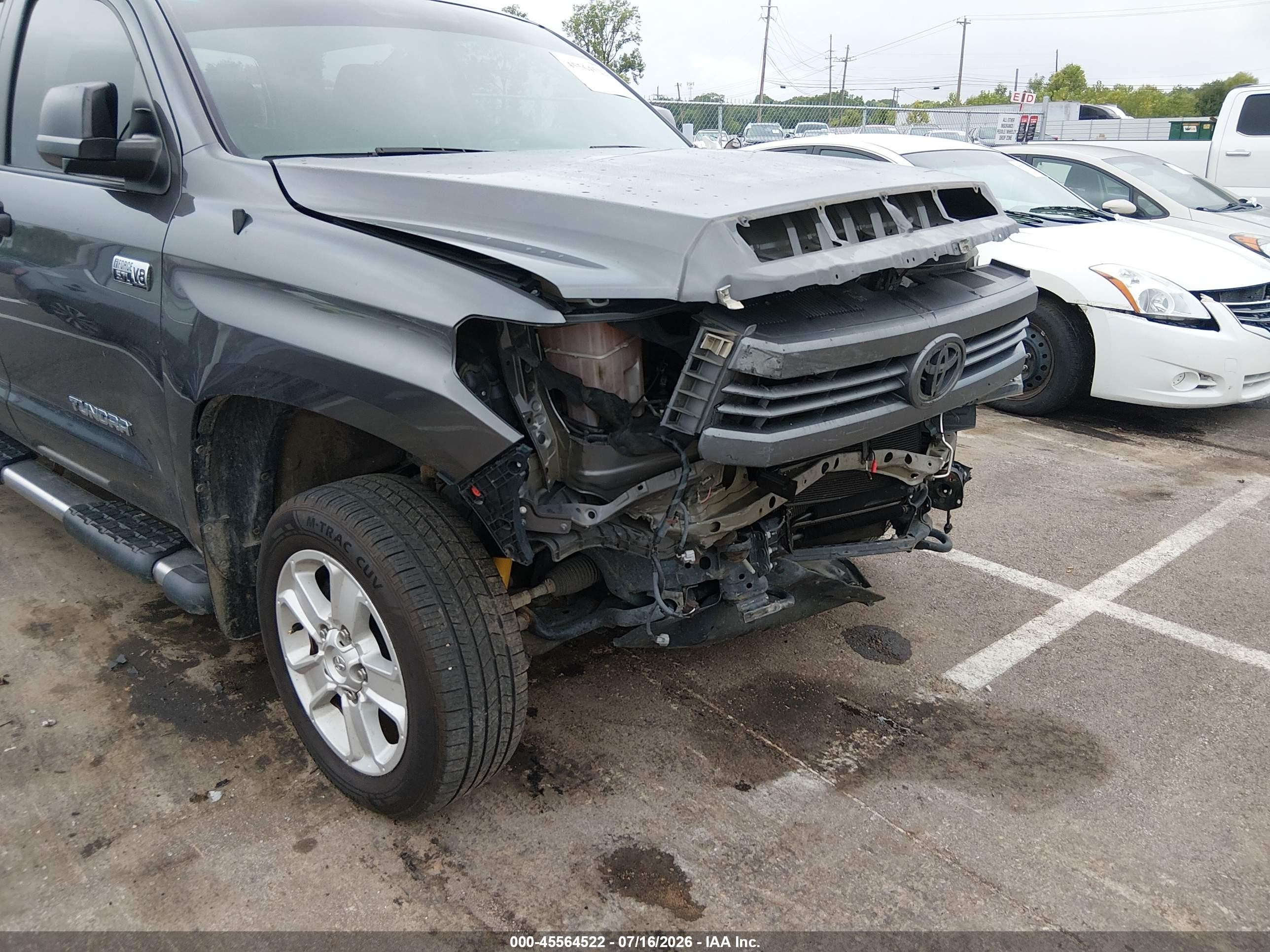 2015 Toyota Tundra Sr5 5.7l V8 Gray vin: 5TFDW5F19FX429585