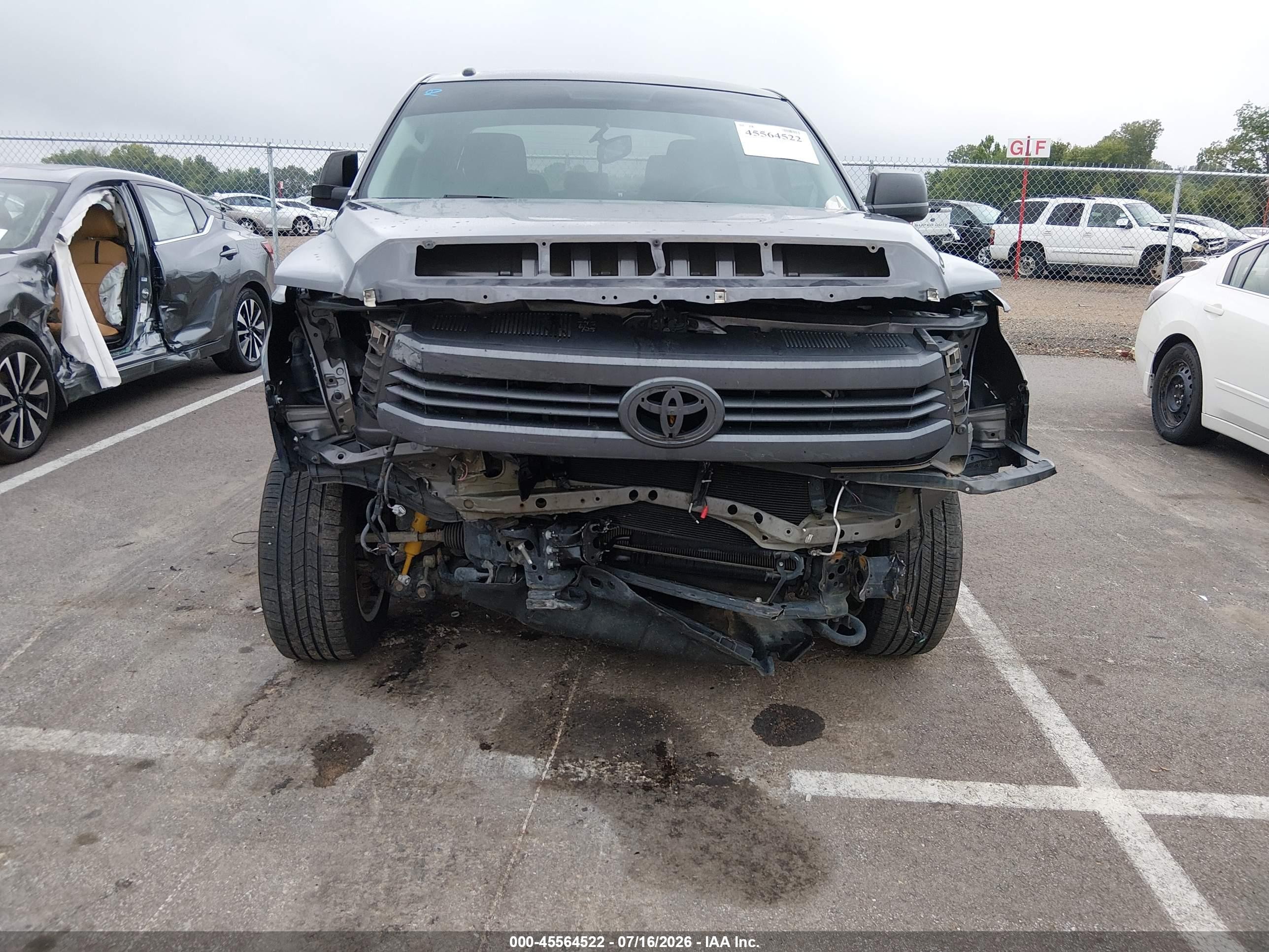 2015 Toyota Tundra Sr5 5.7l V8 Gray vin: 5TFDW5F19FX429585
