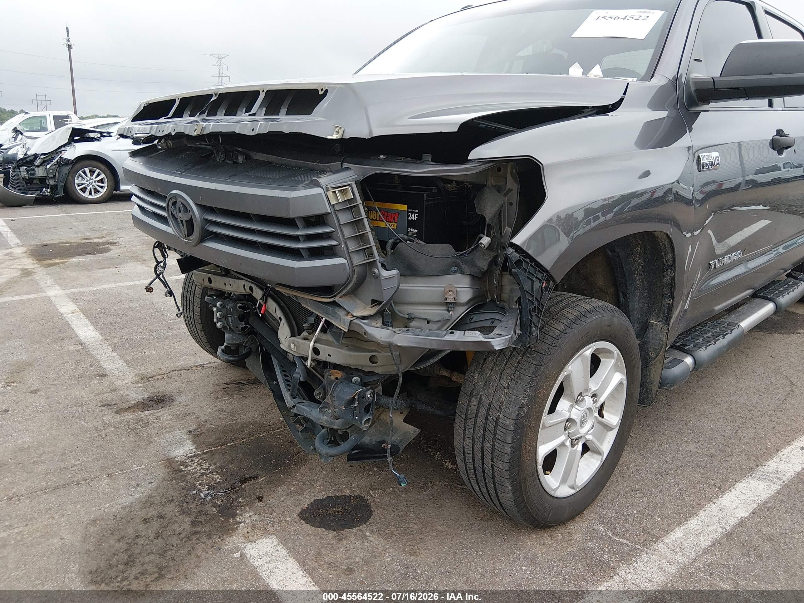 2015 Toyota Tundra Sr5 5.7l V8 Gray vin: 5TFDW5F19FX429585