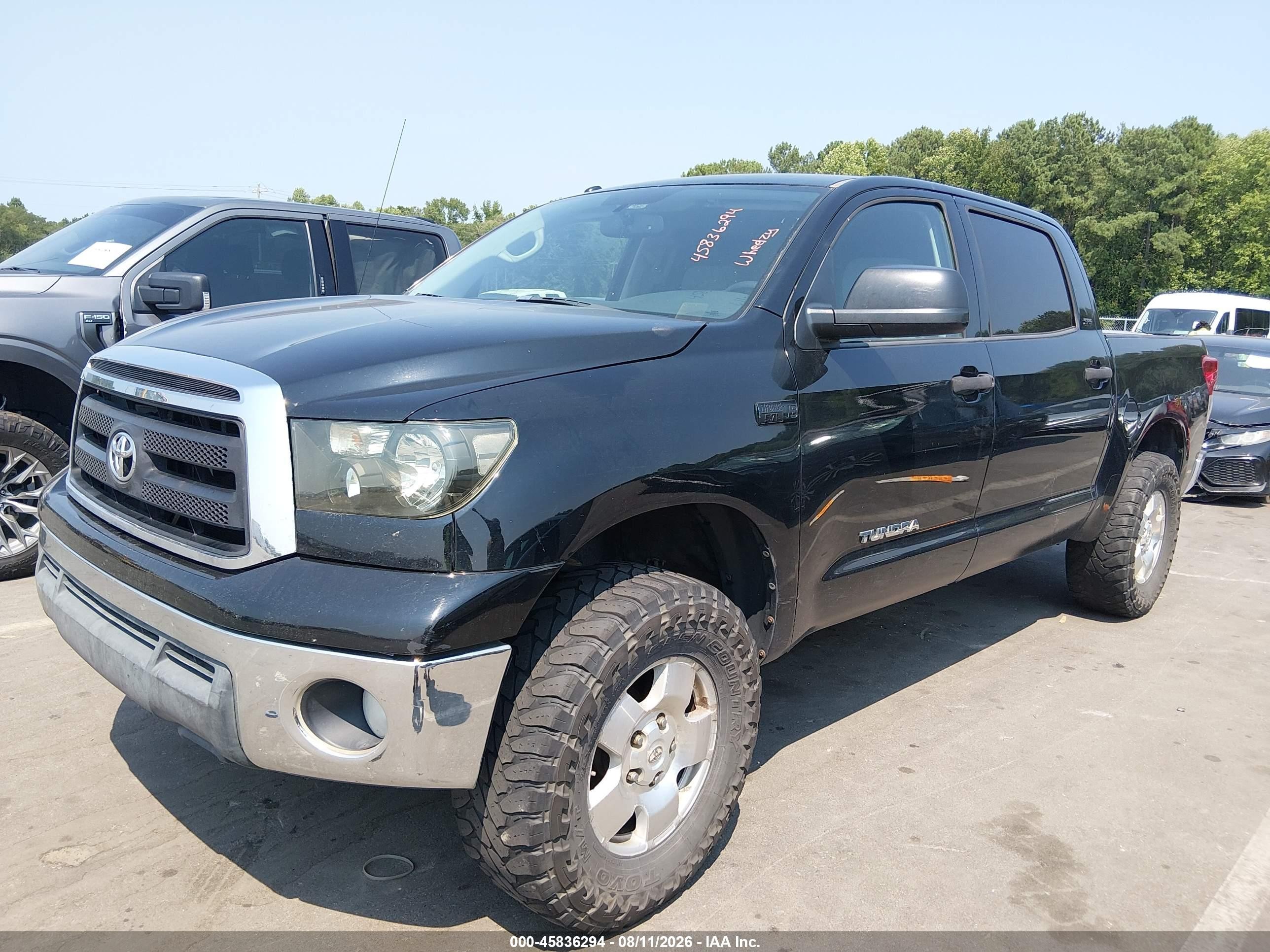 2012 Toyota Tundra Grade 5.7l V8 Black vin: 5TFDW5F1XCX255957