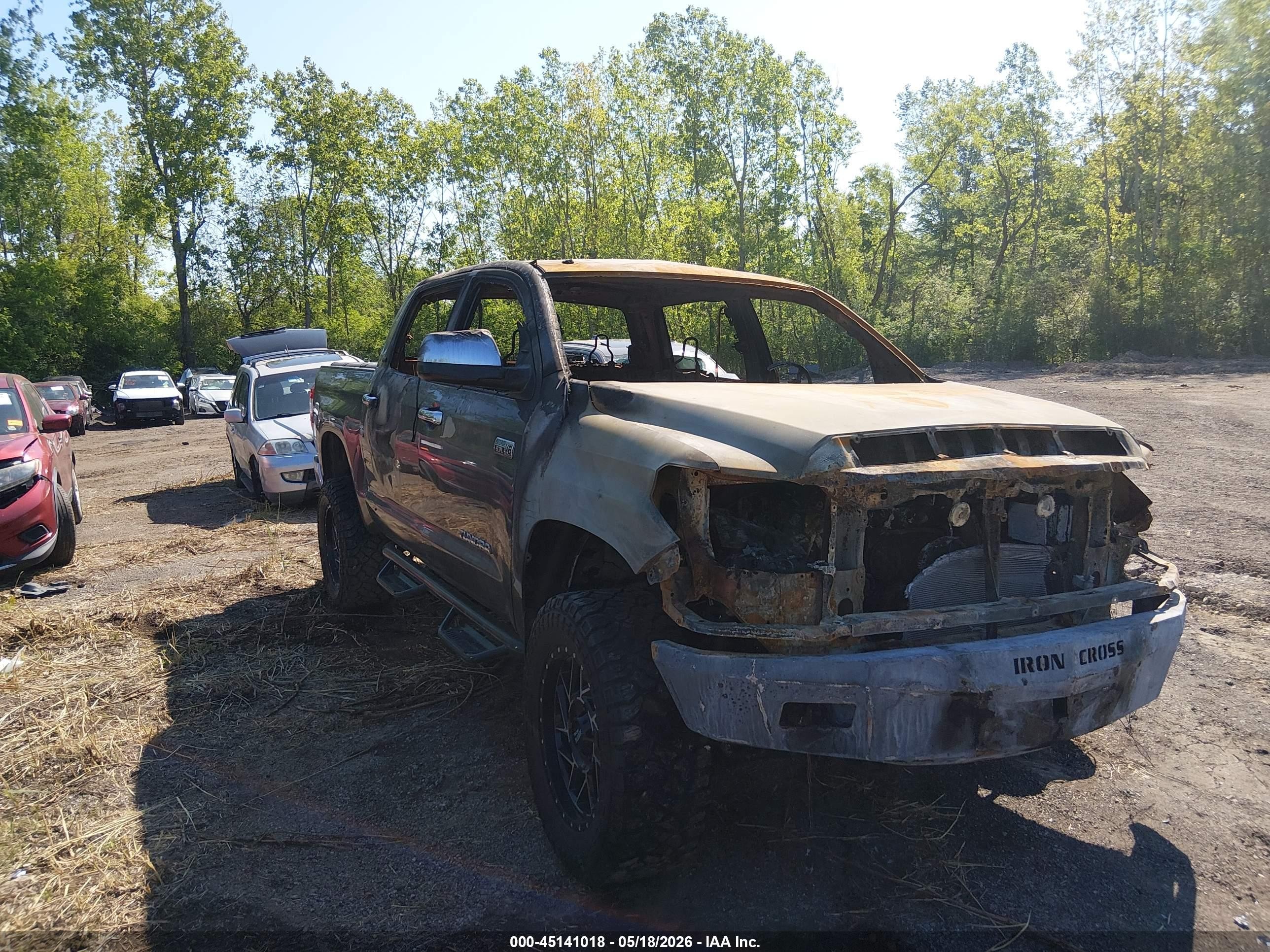 2014 Toyota Tundra Sr5 5.7l V8 Gray vin: 5TFDW5F1XEX397390