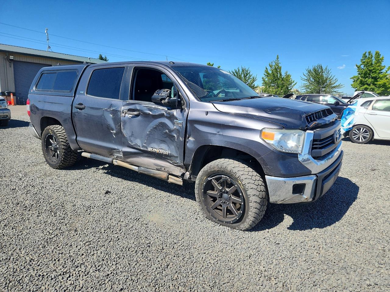2014 Toyota Tundra Crewmax Sr5 Gray vin: 5TFDY5F10EX359046
