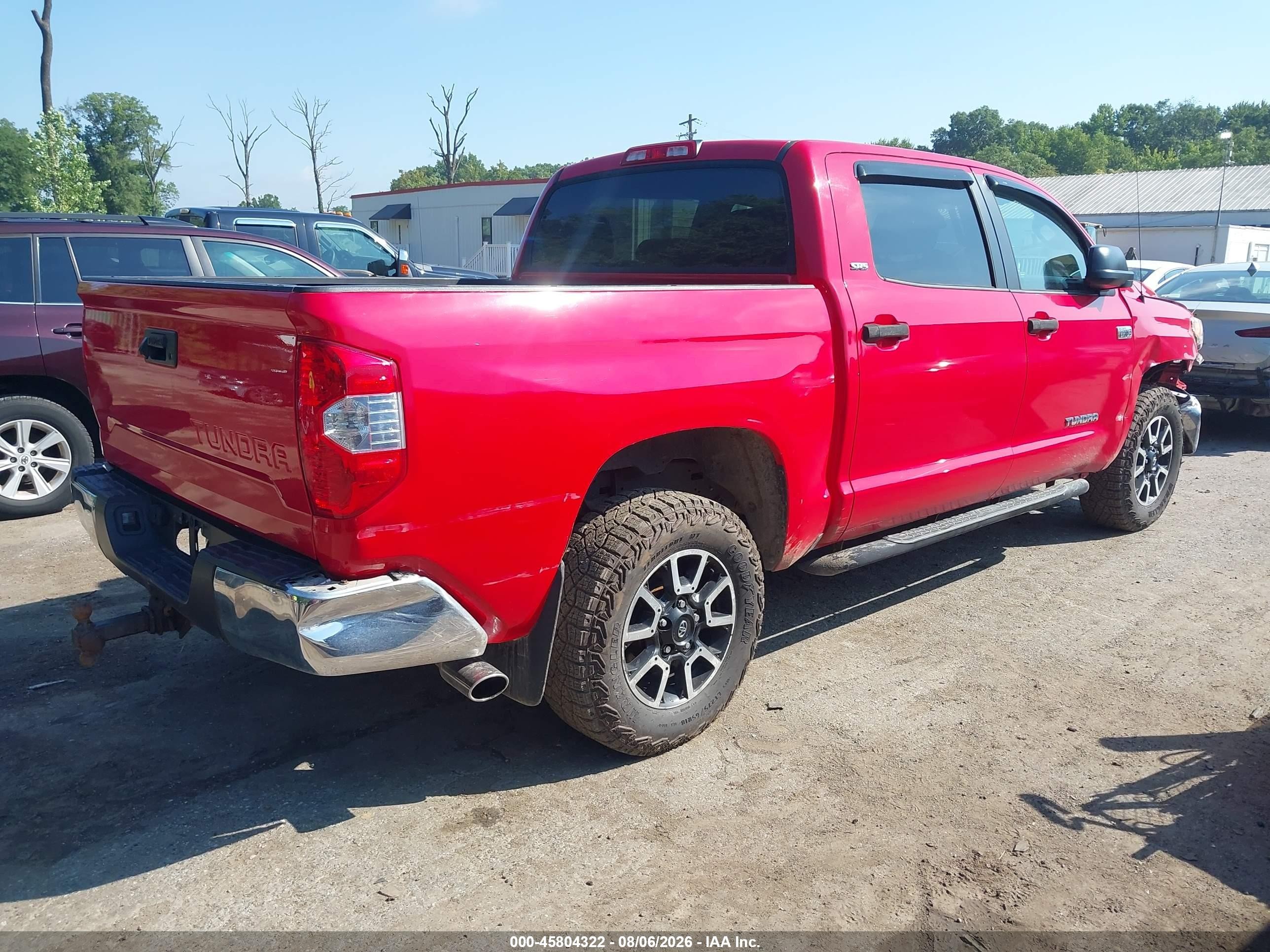2014 Toyota Tundra Sr5 5.7l V8 Red vin: 5TFDY5F10EX389969