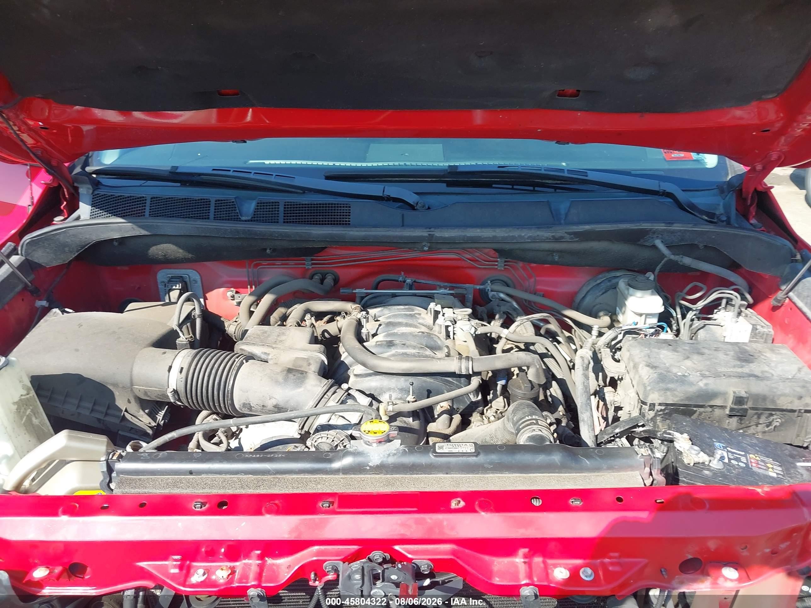 2014 Toyota Tundra Sr5 5.7l V8 Red vin: 5TFDY5F10EX389969