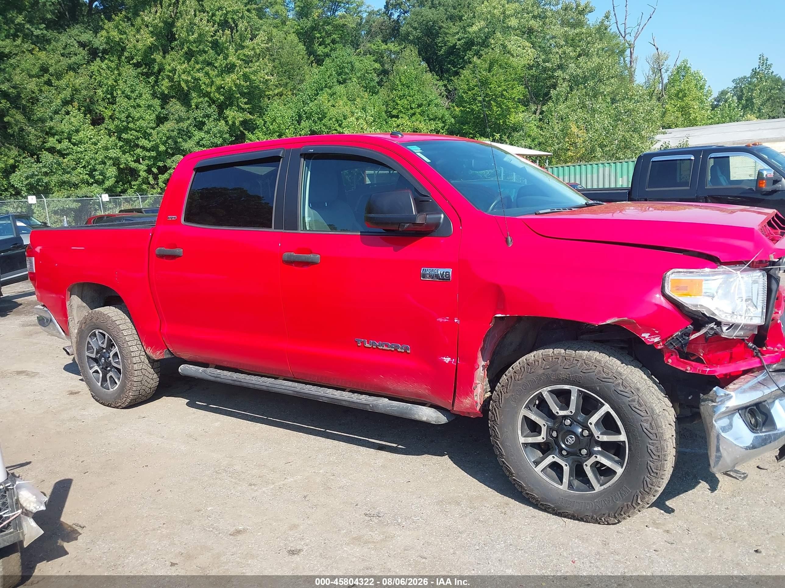 2014 Toyota Tundra Sr5 5.7l V8 Red vin: 5TFDY5F10EX389969