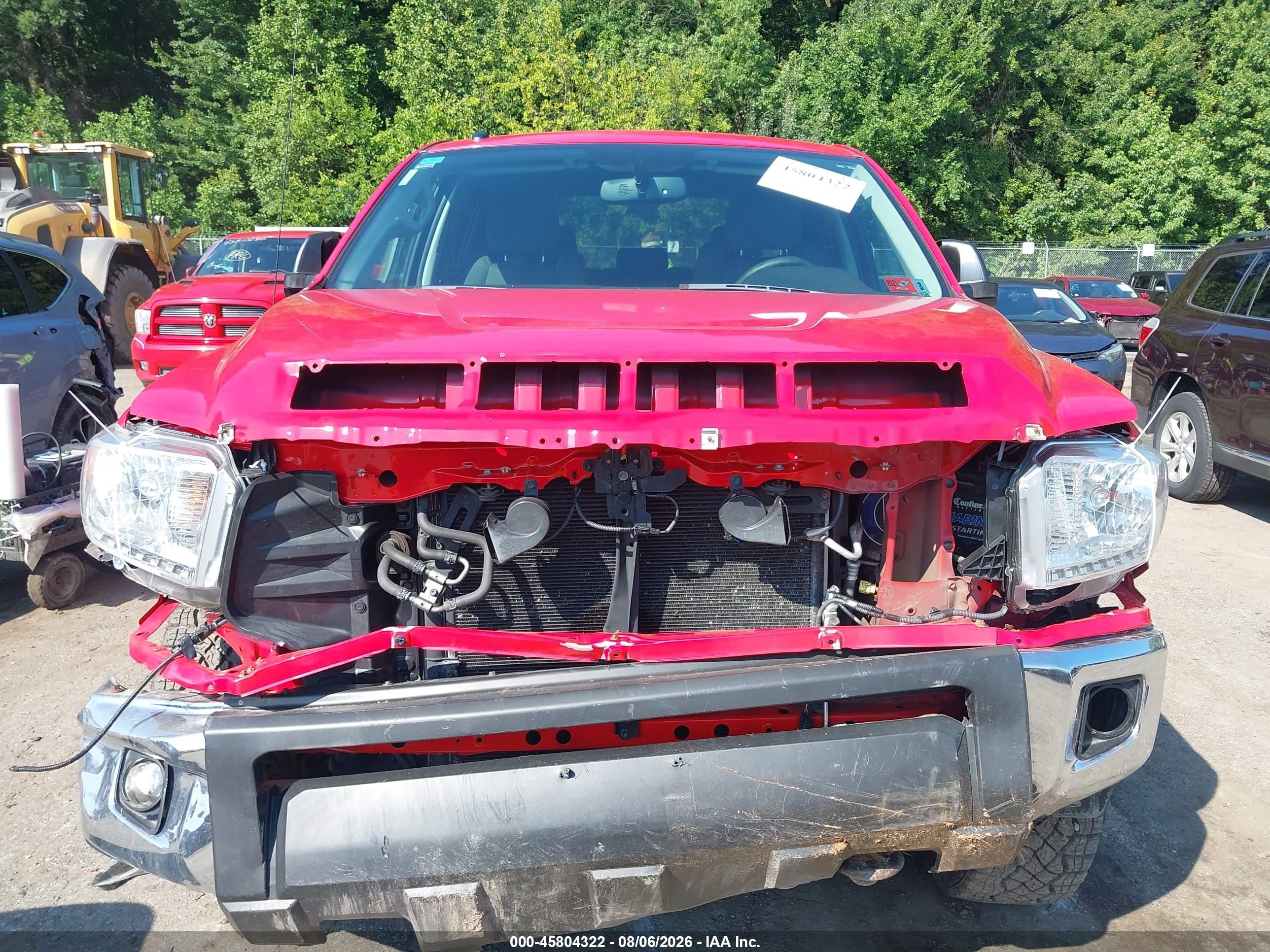 2014 Toyota Tundra Sr5 5.7l V8 Red vin: 5TFDY5F10EX389969