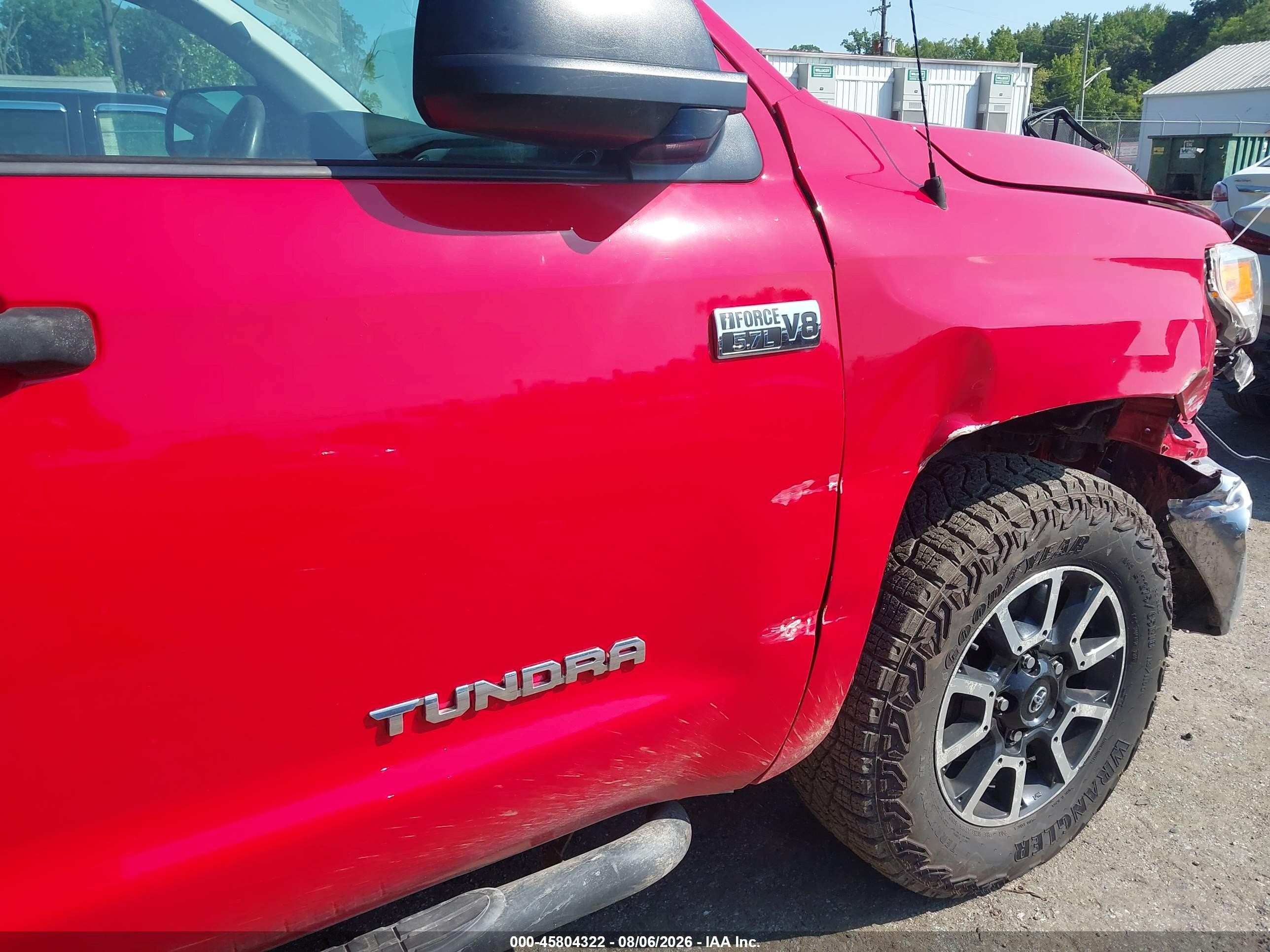 2014 Toyota Tundra Sr5 5.7l V8 Red vin: 5TFDY5F10EX389969