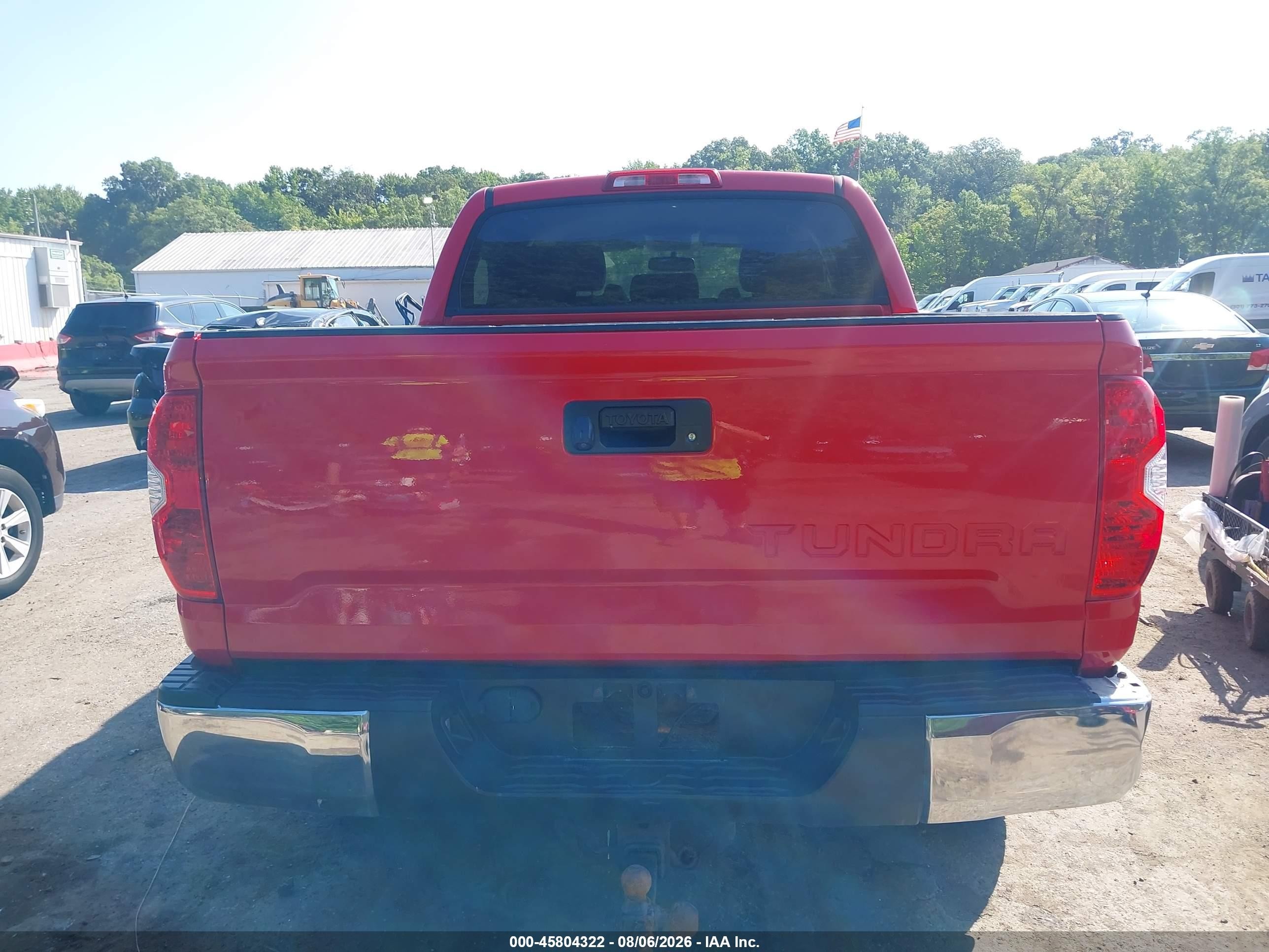 2014 Toyota Tundra Sr5 5.7l V8 Red vin: 5TFDY5F10EX389969