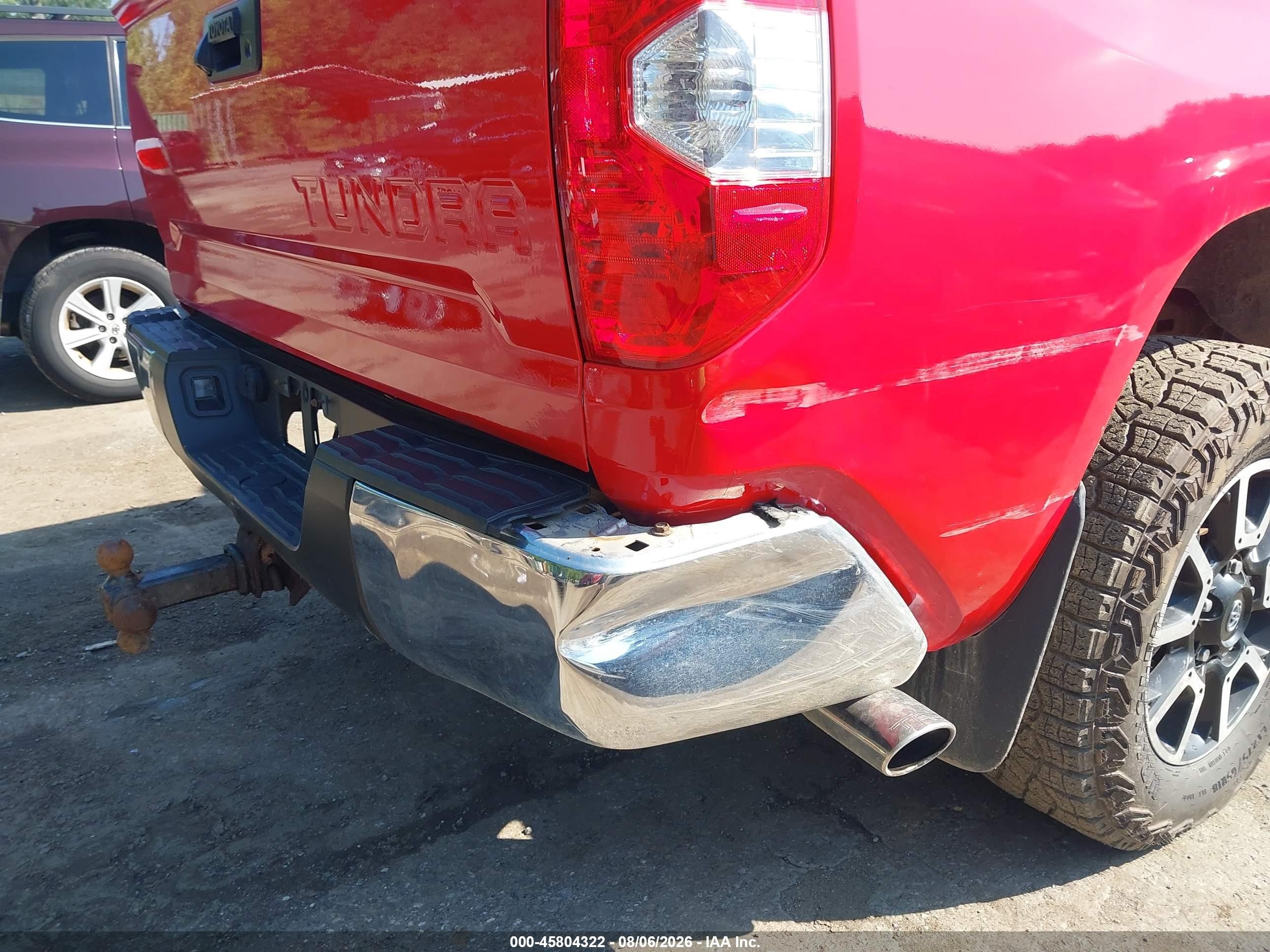 2014 Toyota Tundra Sr5 5.7l V8 Red vin: 5TFDY5F10EX389969