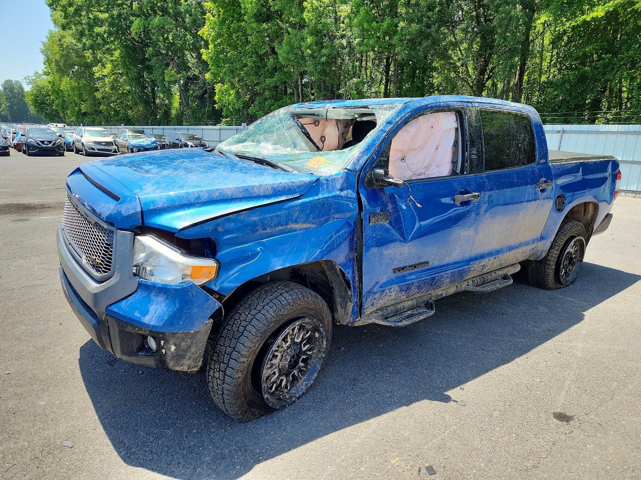 2017 Toyota Tundra Sr5 Синий vin: 5TFDY5F10HX632782