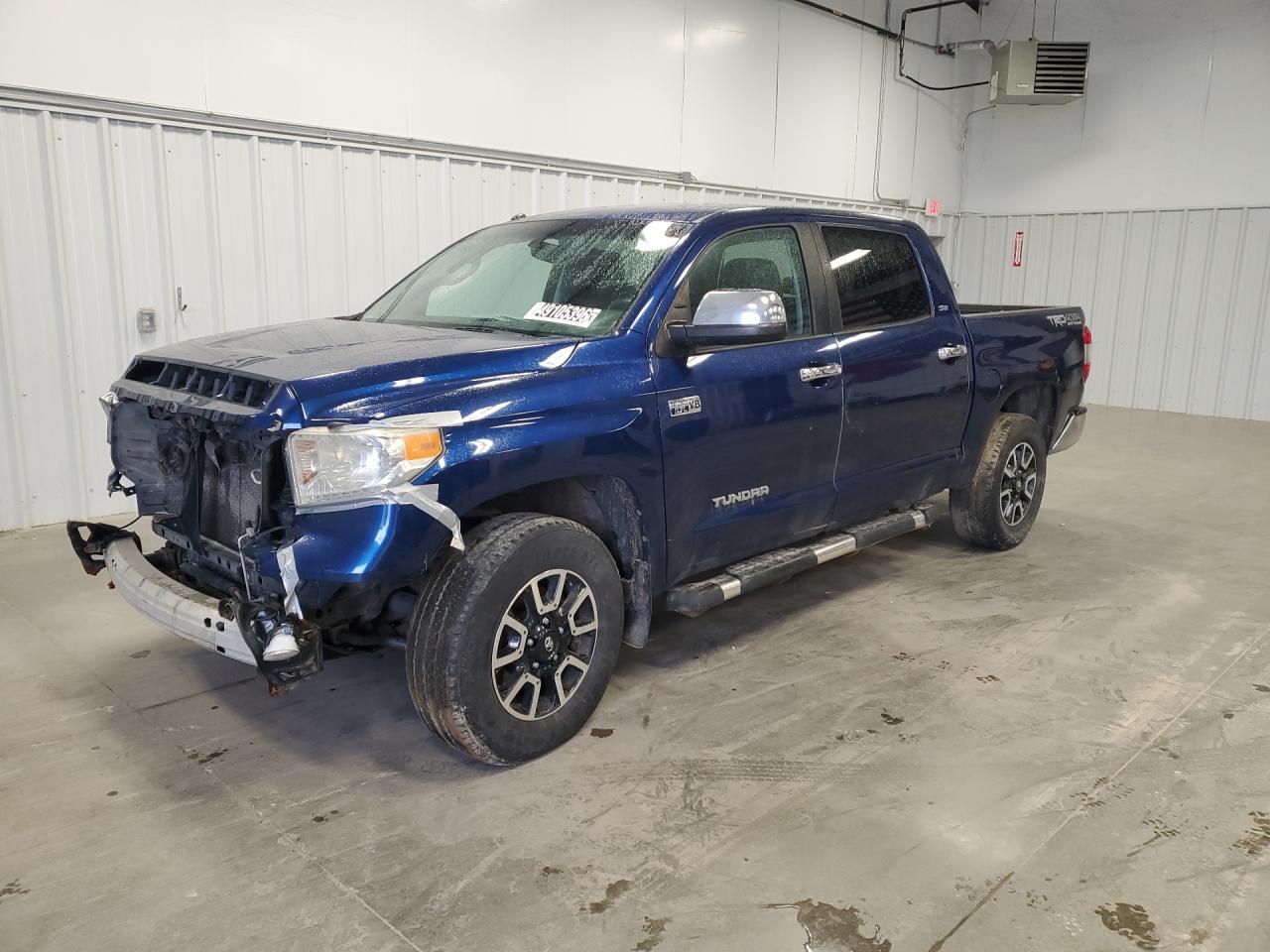 2014 Toyota Tundra Sr5 Blue vin: 5TFDY5F11EX351120 Damage: Left Front Fender, Dent(S) W/ Paint Dmg, 5 To 6 Inches
