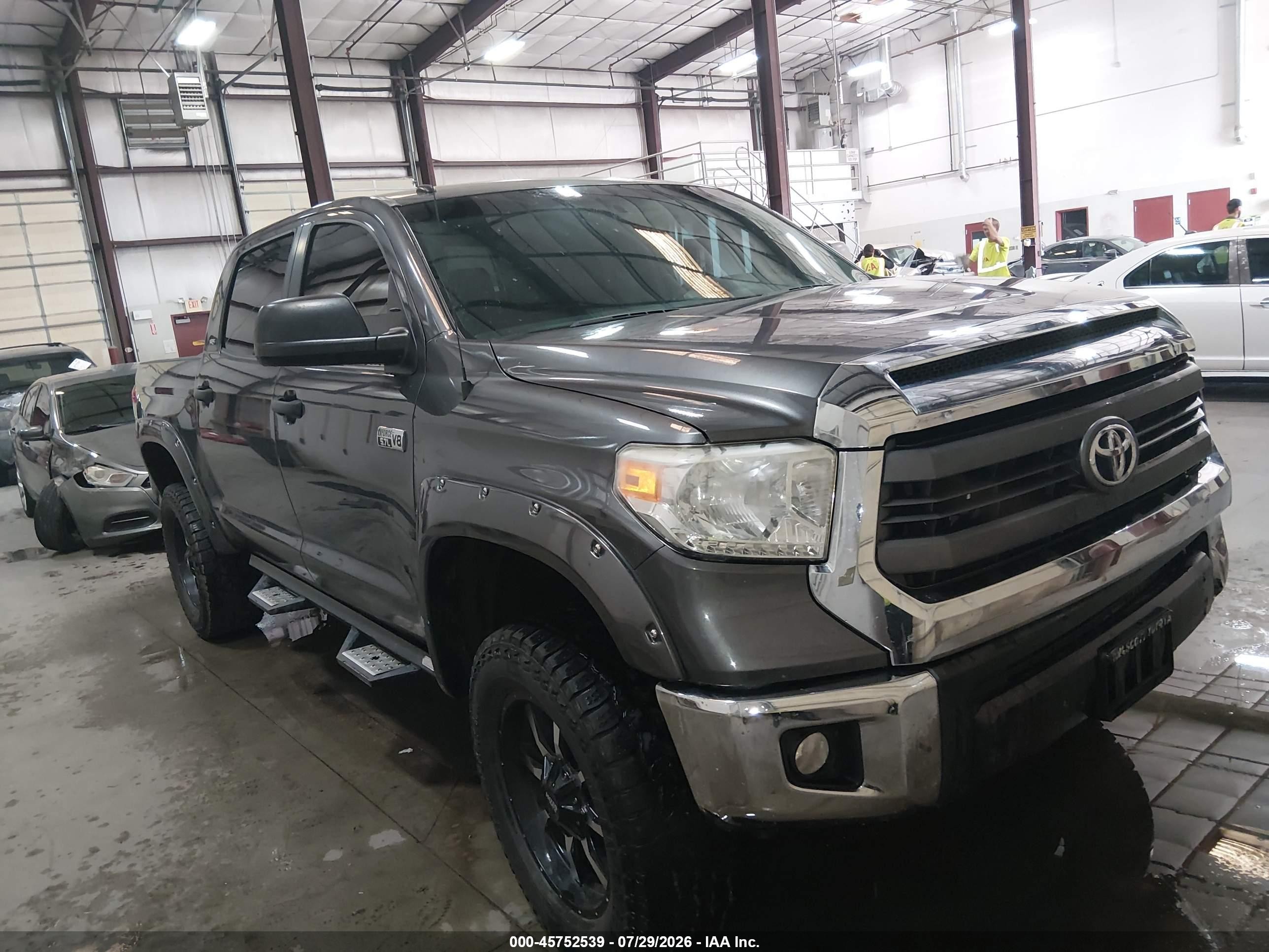 2015 Toyota Tundra Sr5 5.7l V8 Gray vin: 5TFDY5F12FX430801
