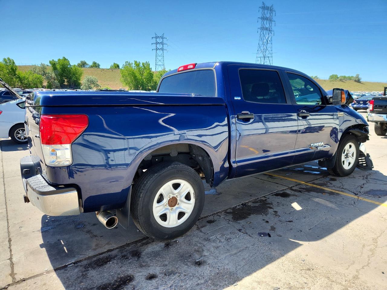 2011 Toyota Tundra Crewmax Sr5 Blue vin: 5TFDY5F14BX194209