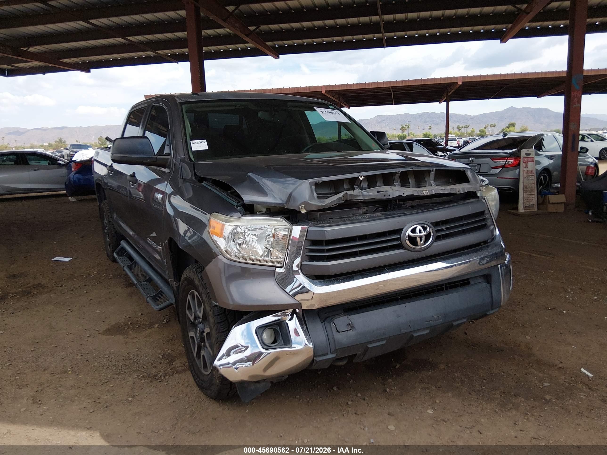 2014 Toyota Tundra Sr5 5.7l V8 Gray vin: 5TFDY5F19EX404324