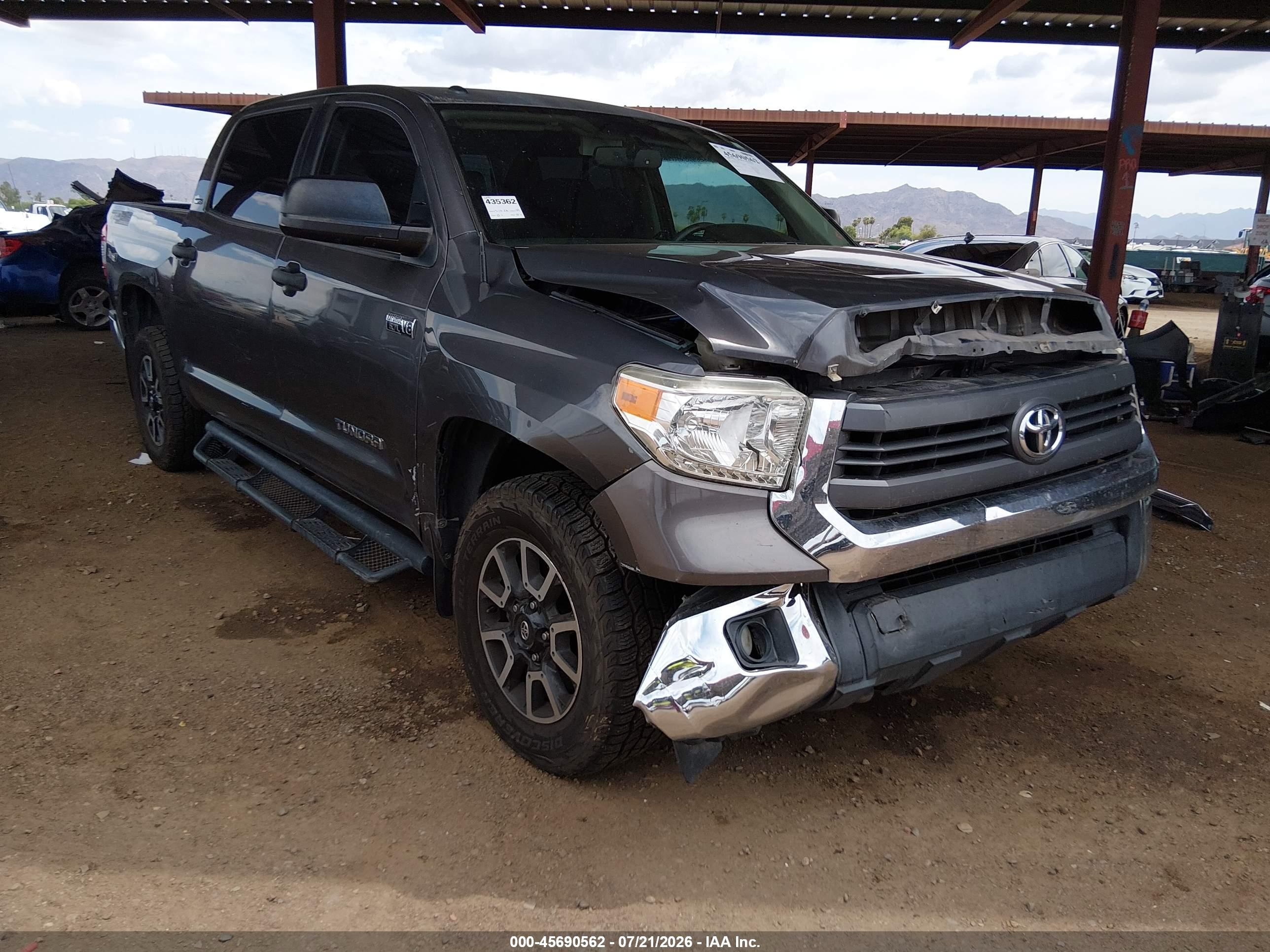 2014 Toyota Tundra Sr5 5.7l V8 Gray vin: 5TFDY5F19EX404324