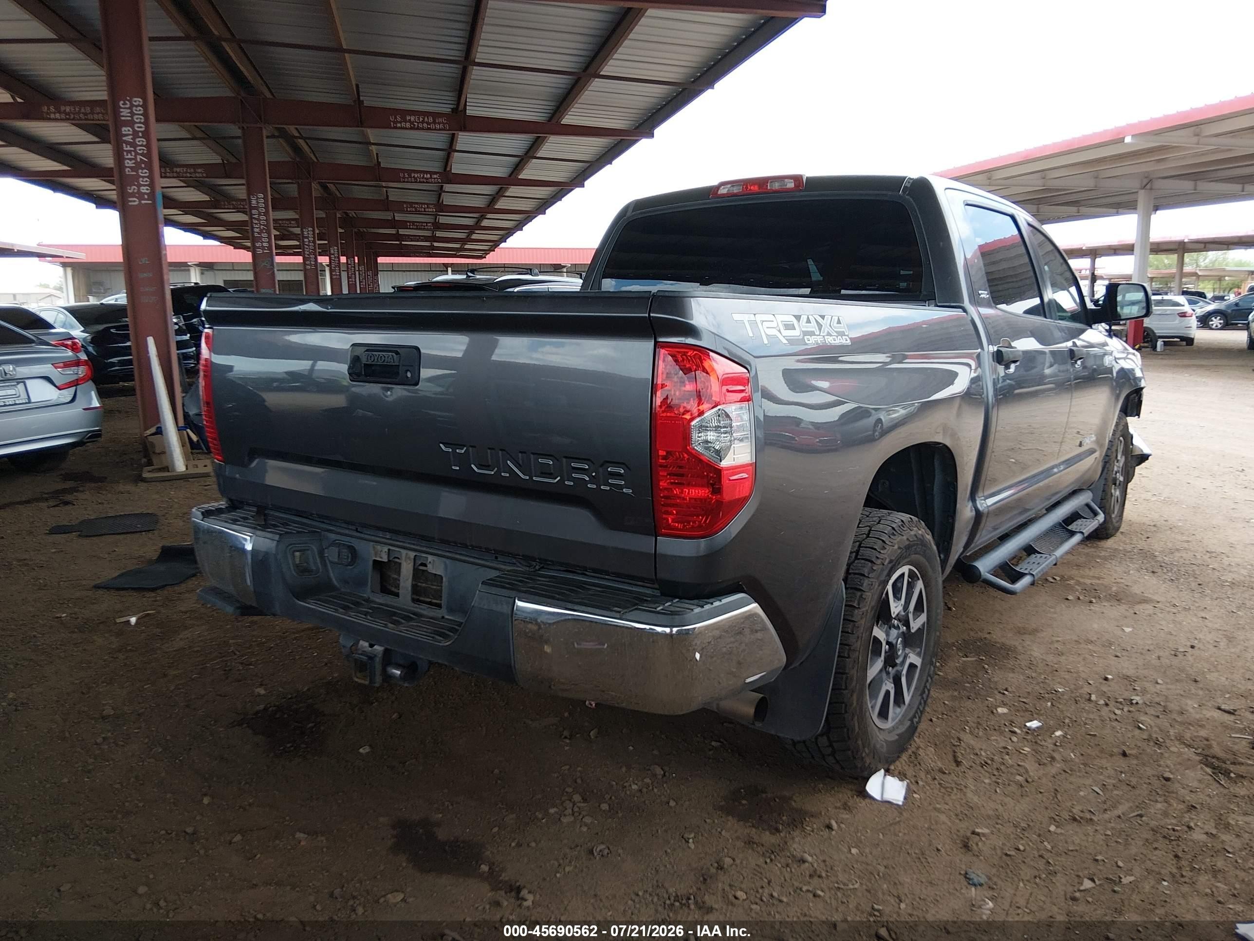 2014 Toyota Tundra Sr5 5.7l V8 Gray vin: 5TFDY5F19EX404324