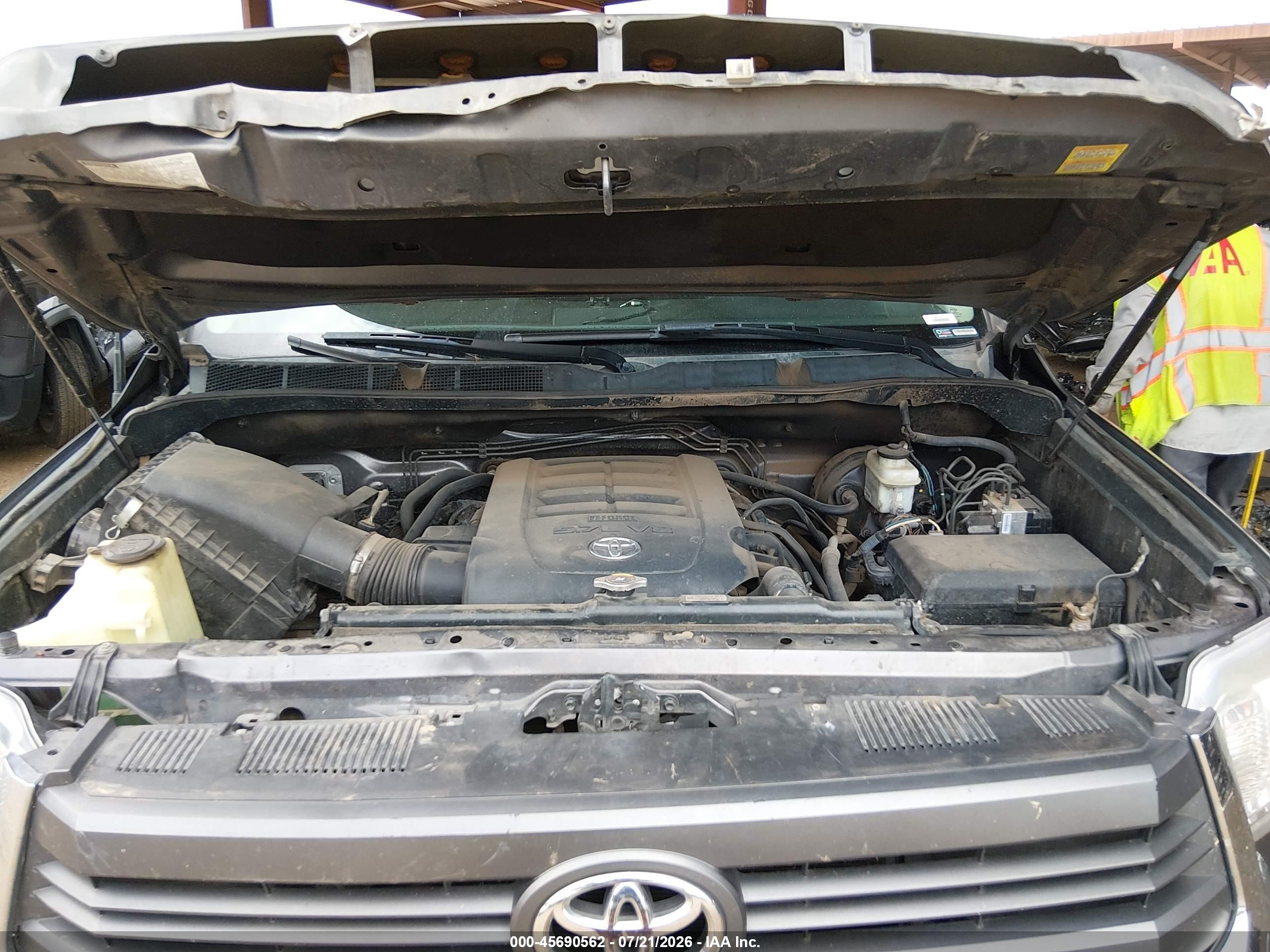2014 Toyota Tundra Sr5 5.7l V8 Gray vin: 5TFDY5F19EX404324