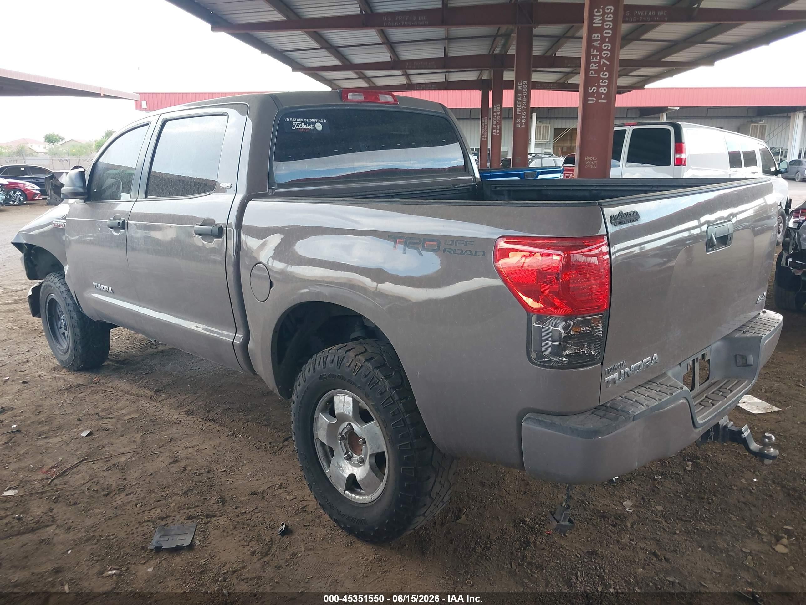 2012 Toyota Tundra Grade 5.7l V8 Серый vin: 5TFDY5F1XCX242426
