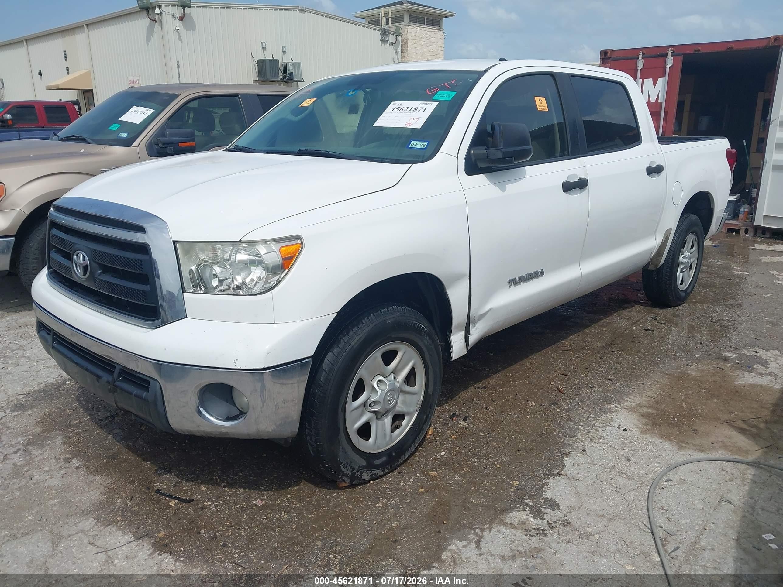 2010 Toyota Tundra Grade 4.6l V8 White vin: 5TFEM5F10AX010575