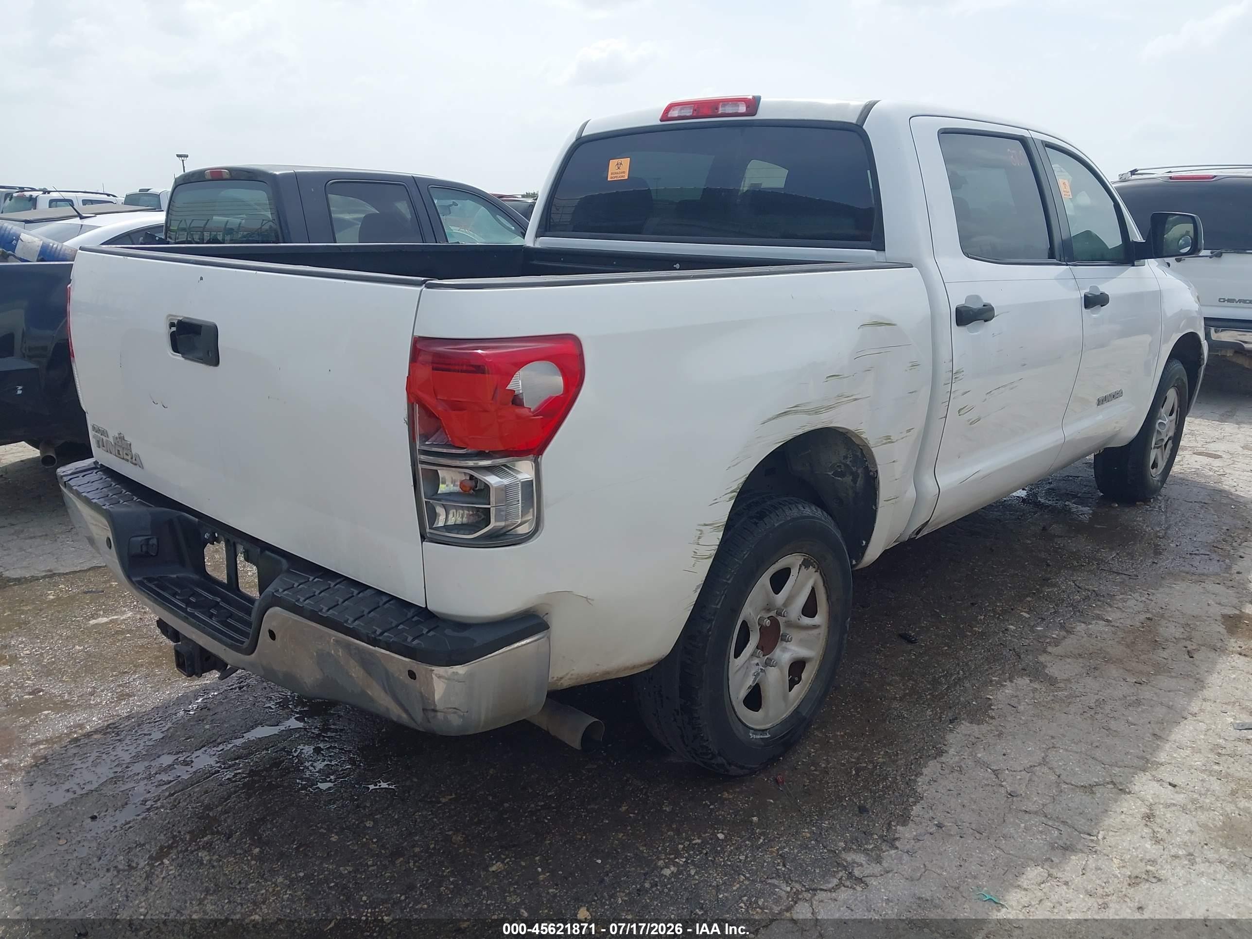 2010 Toyota Tundra Grade 4.6l V8 White vin: 5TFEM5F10AX010575
