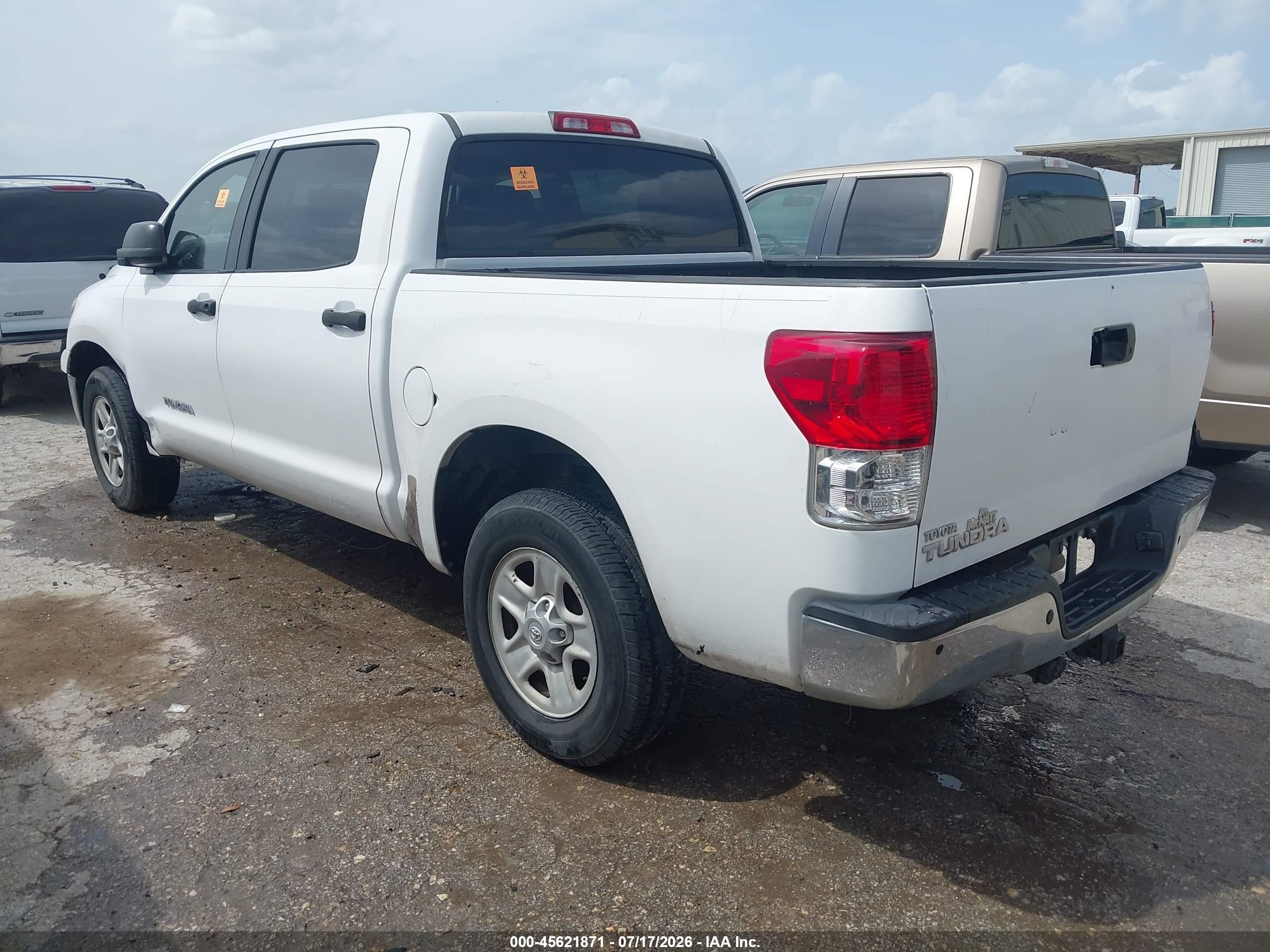 2010 Toyota Tundra Grade 4.6l V8 White vin: 5TFEM5F10AX010575