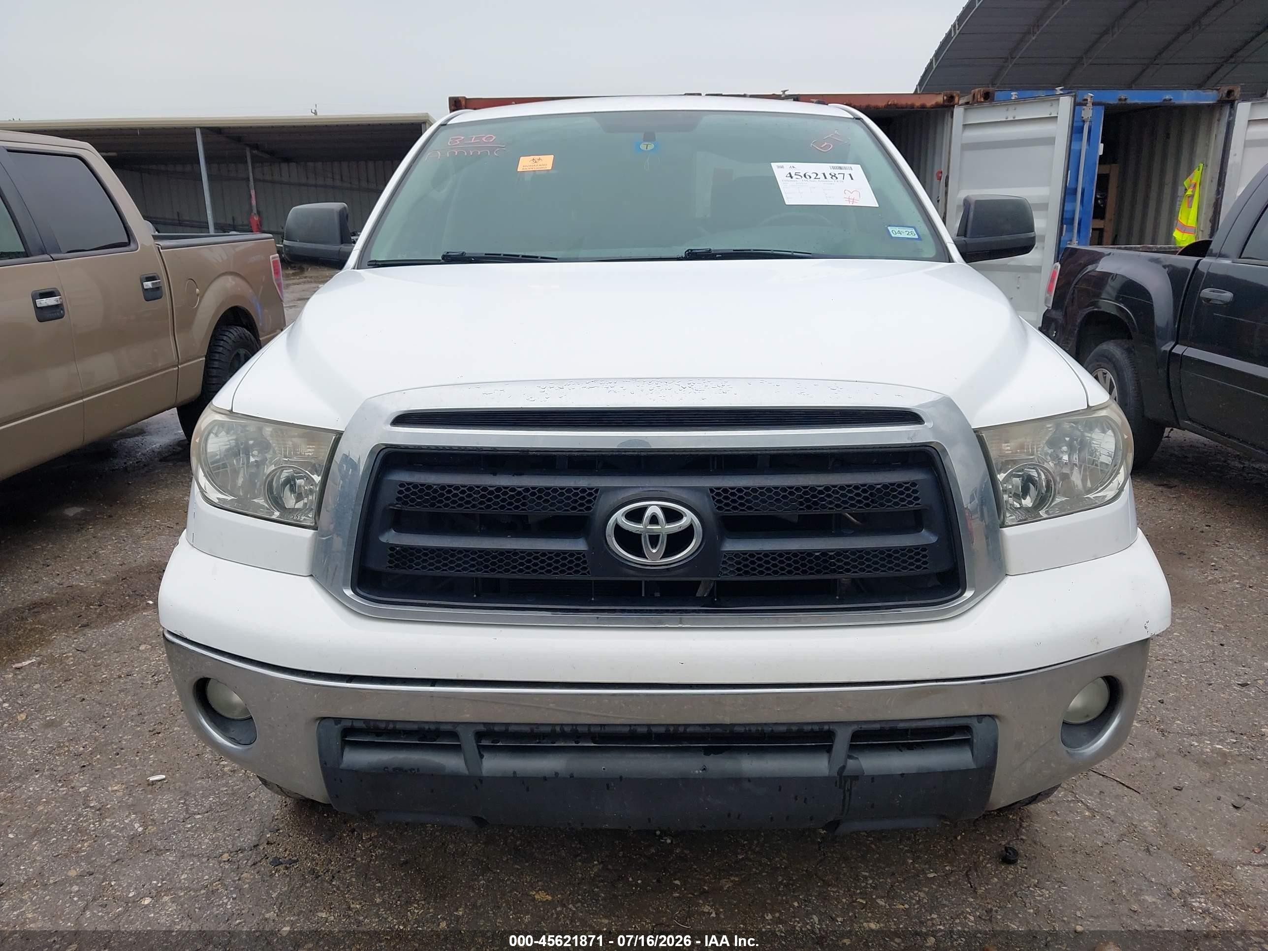 2010 Toyota Tundra Grade 4.6l V8 White vin: 5TFEM5F10AX010575