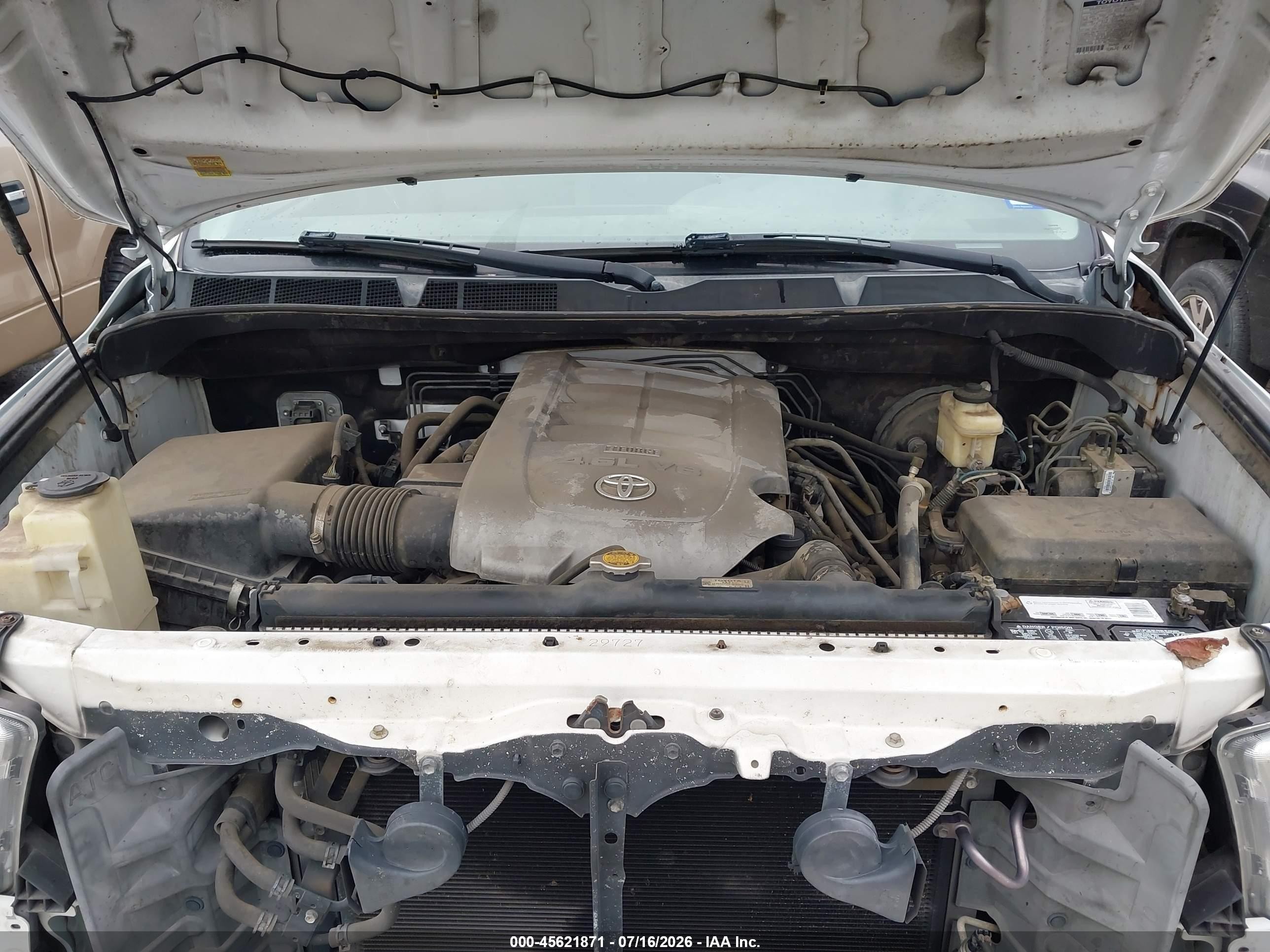 2010 Toyota Tundra Grade 4.6l V8 White vin: 5TFEM5F10AX010575