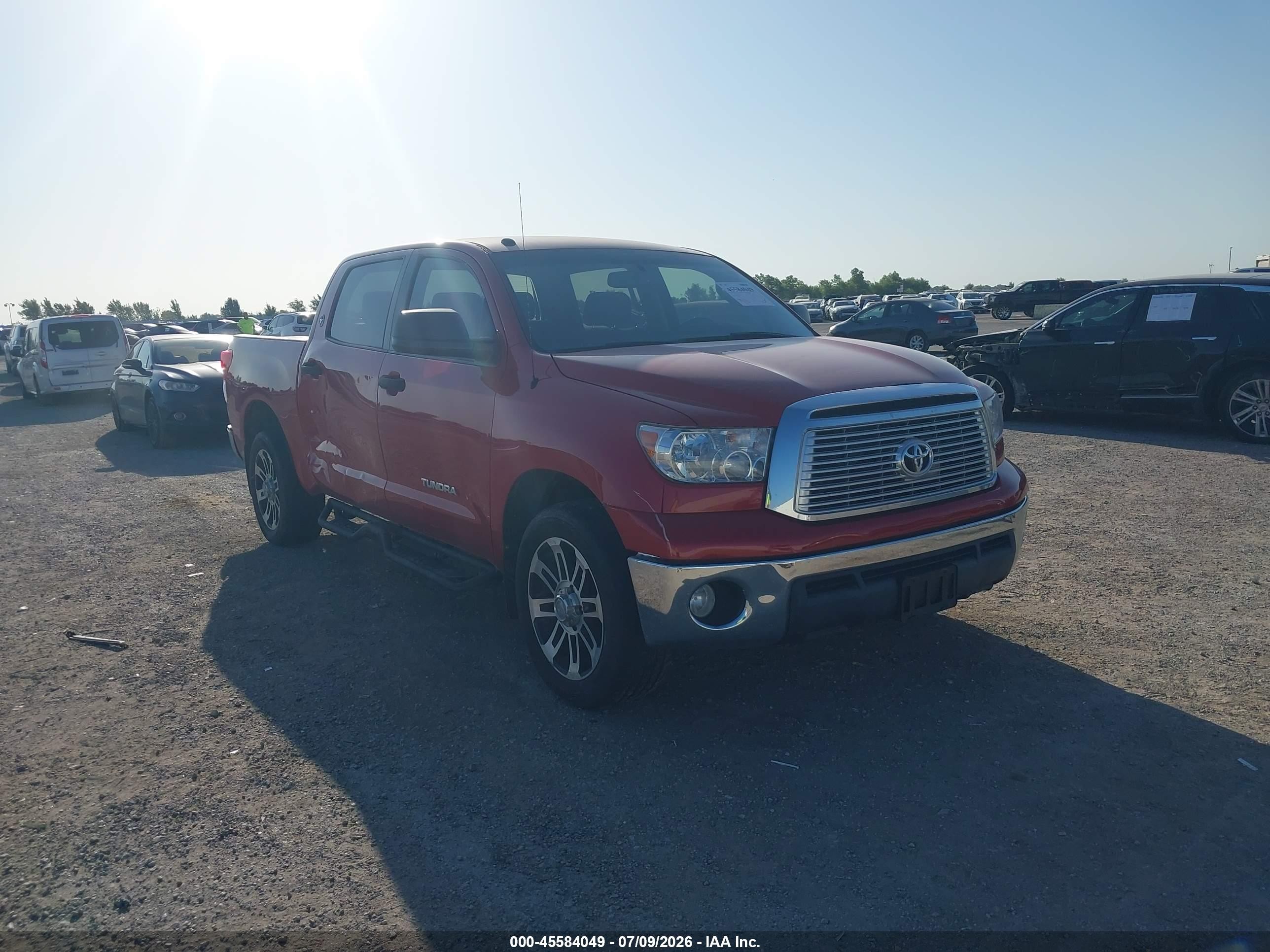 2012 Toyota Tundra Grade 4.6l V8 Red vin: 5TFEM5F12CX039563