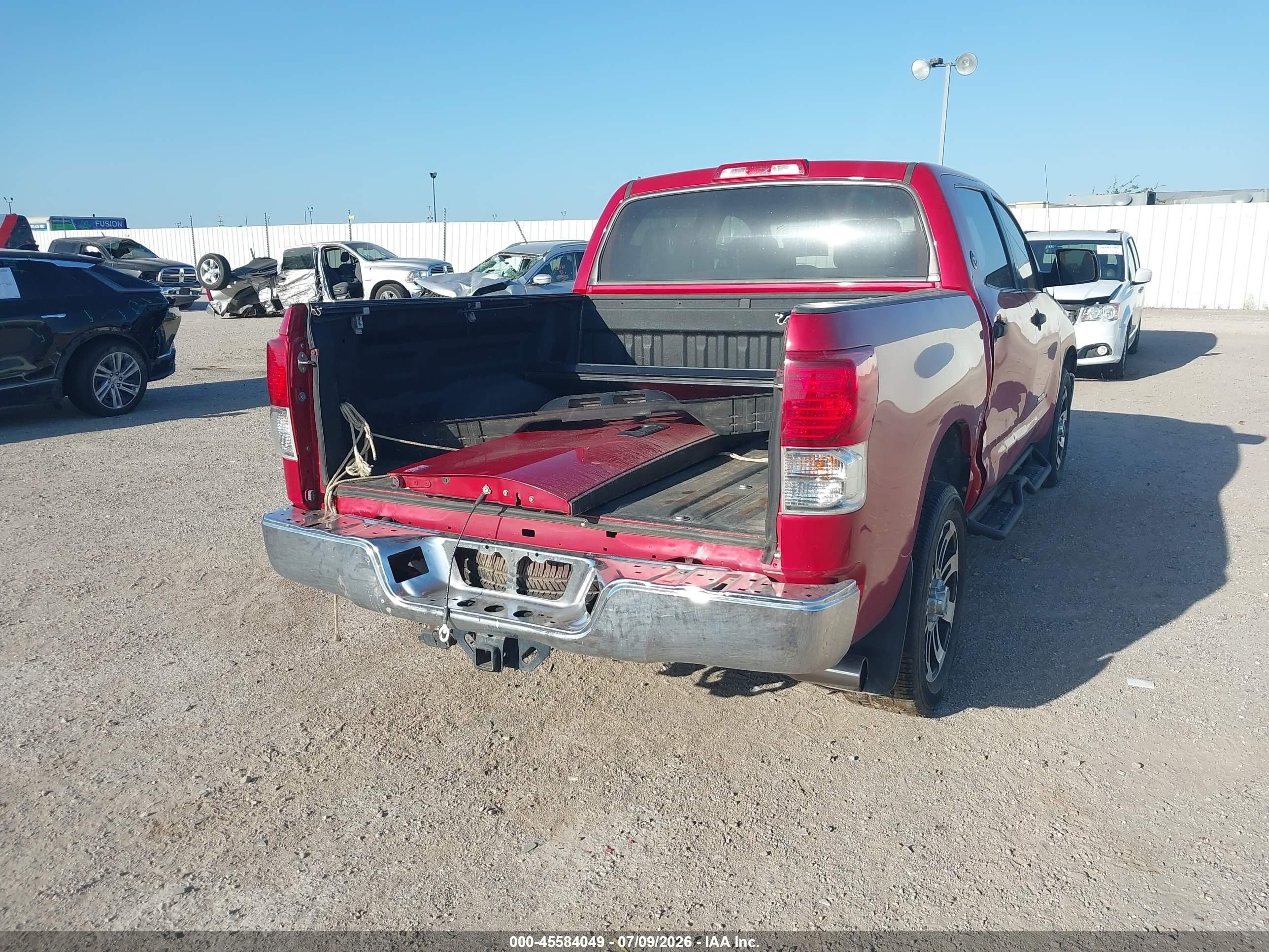 2012 Toyota Tundra Grade 4.6l V8 Red vin: 5TFEM5F12CX039563