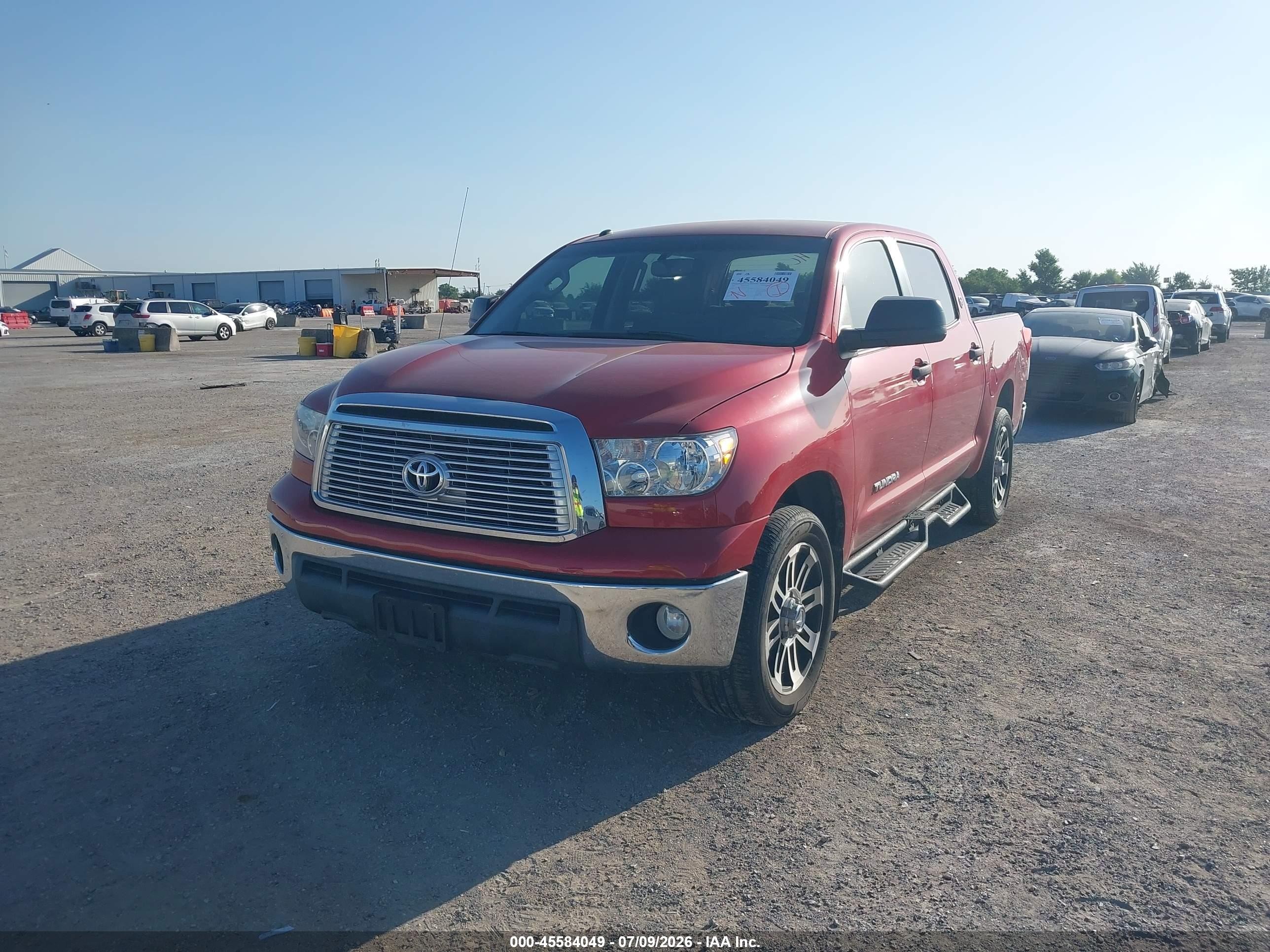 2012 Toyota Tundra Grade 4.6l V8 Red vin: 5TFEM5F12CX039563