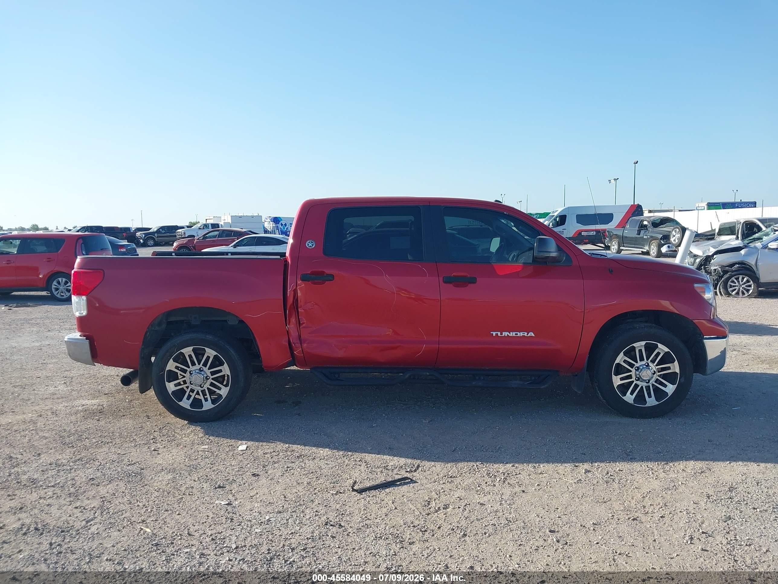 2012 Toyota Tundra Grade 4.6l V8 Red vin: 5TFEM5F12CX039563