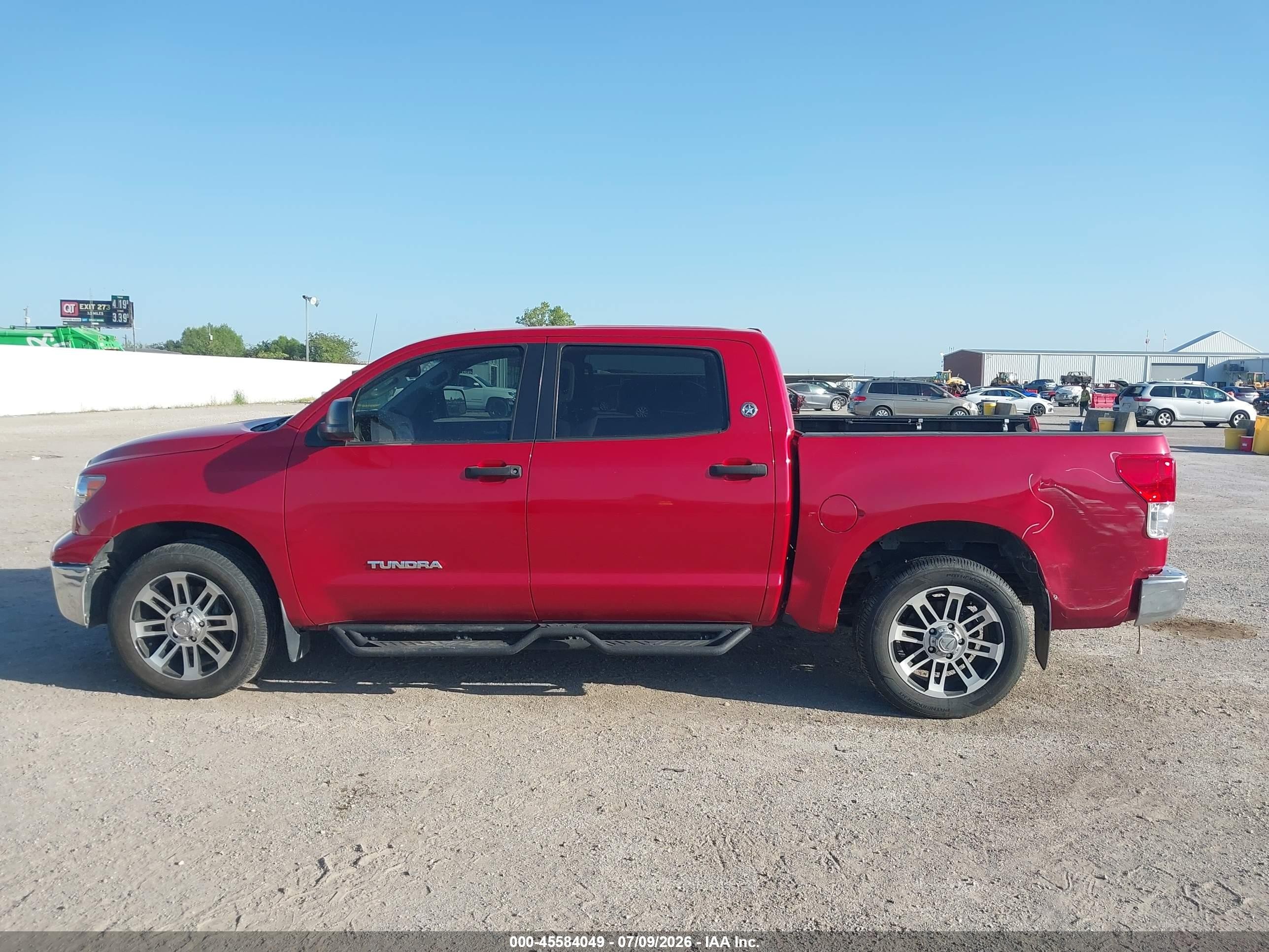 2012 Toyota Tundra Grade 4.6l V8 Red vin: 5TFEM5F12CX039563