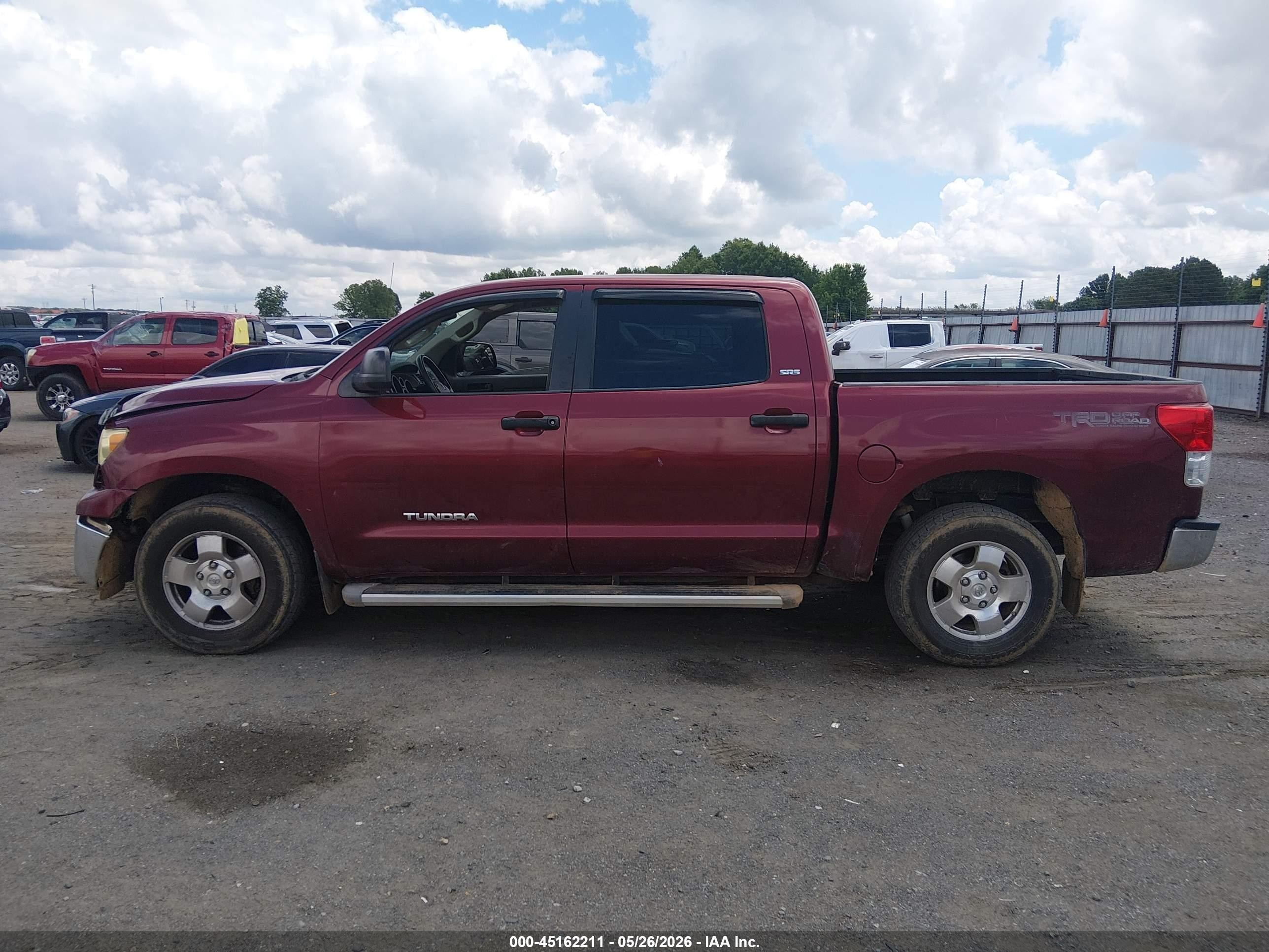 2010 Toyota Tundra Grade 4.6l V8 Burgundy vin: 5TFEM5F15AX012967