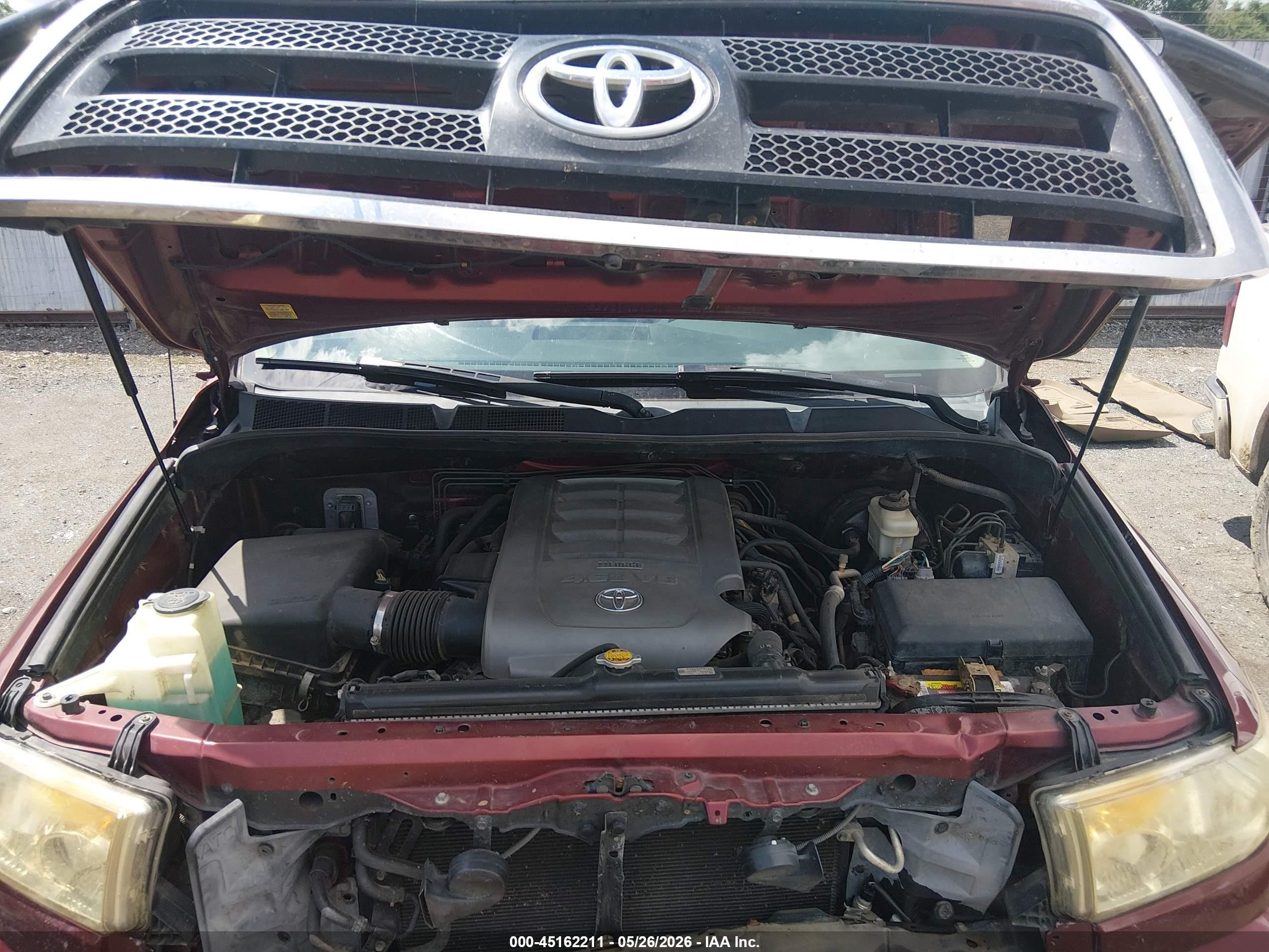2010 Toyota Tundra Grade 4.6l V8 Burgundy vin: 5TFEM5F15AX012967