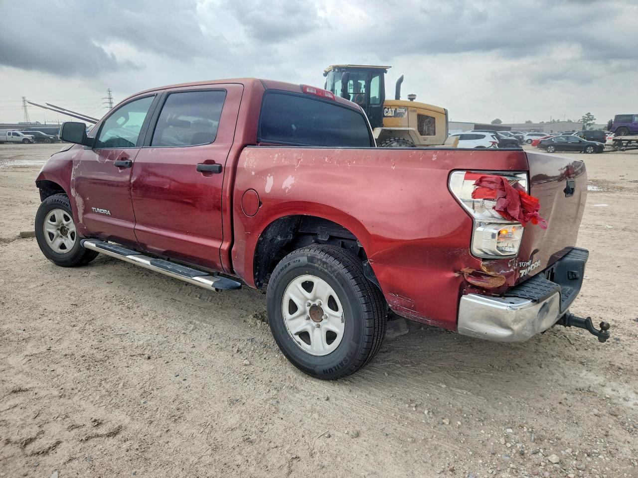 2010 Toyota Tundra Crewmax Sr5 Burgundy vin: 5TFEM5F15AX017554