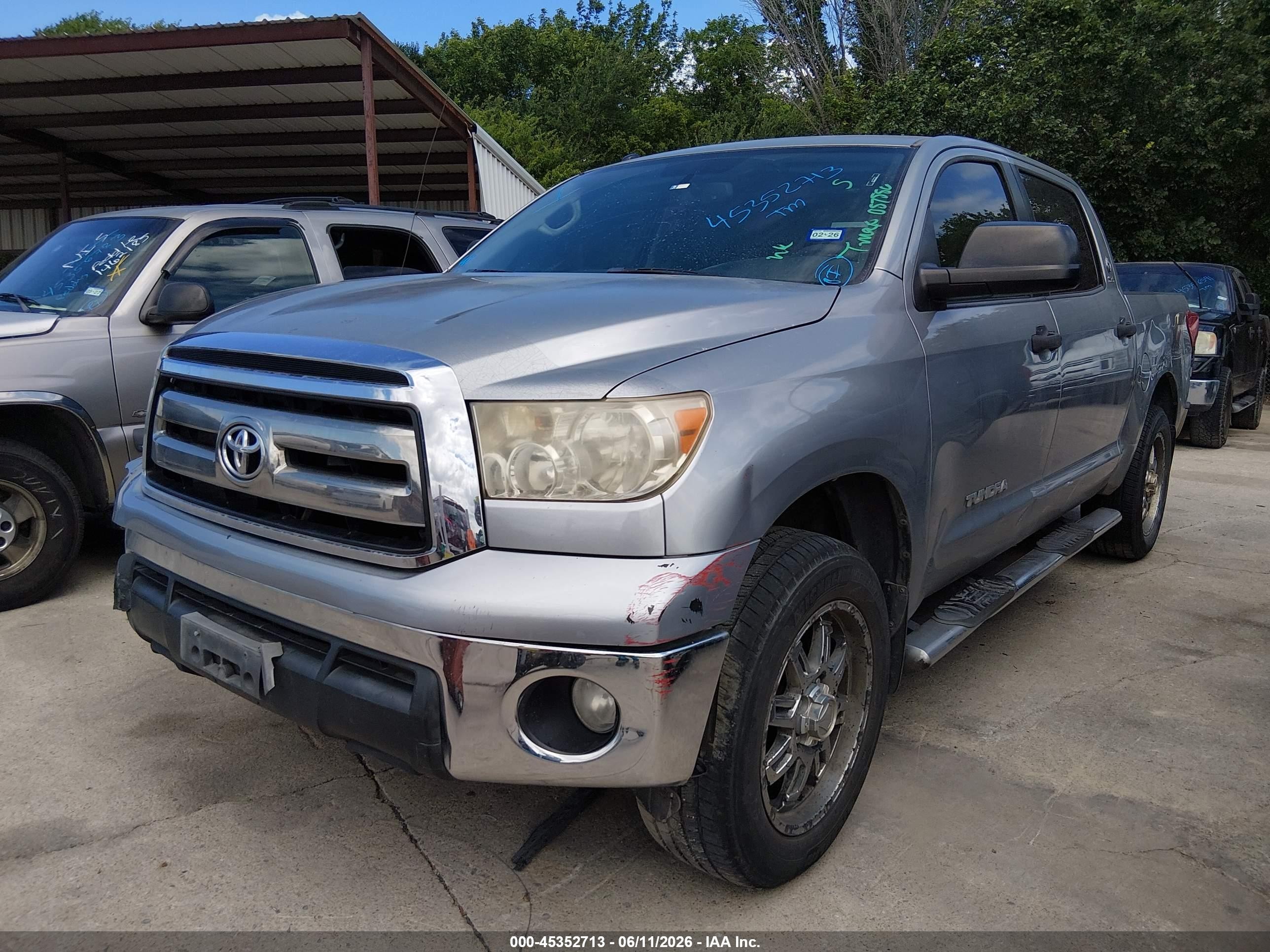 2013 Toyota Tundra Grade 4.6l V8 Gray vin: 5TFEM5F15DX057556
